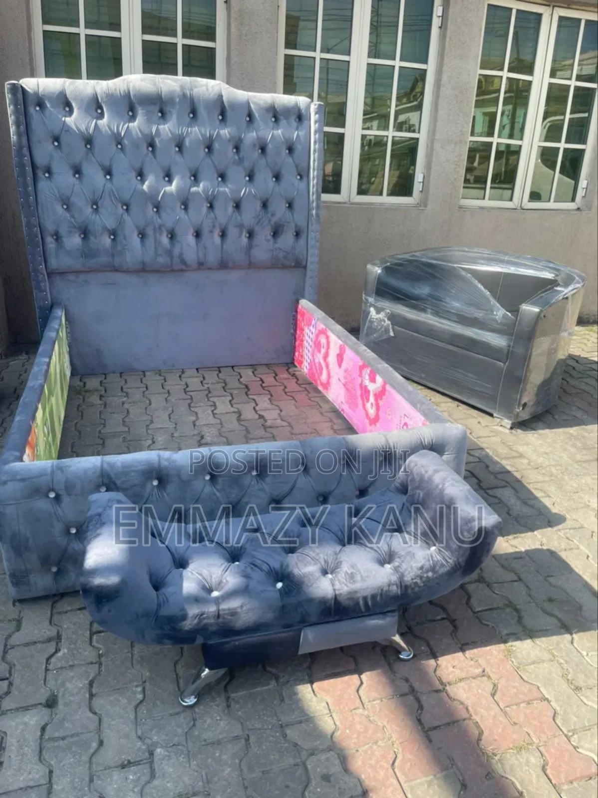 4.5 By6 Bedframe With Ottoman and 1 Double Seater Chair