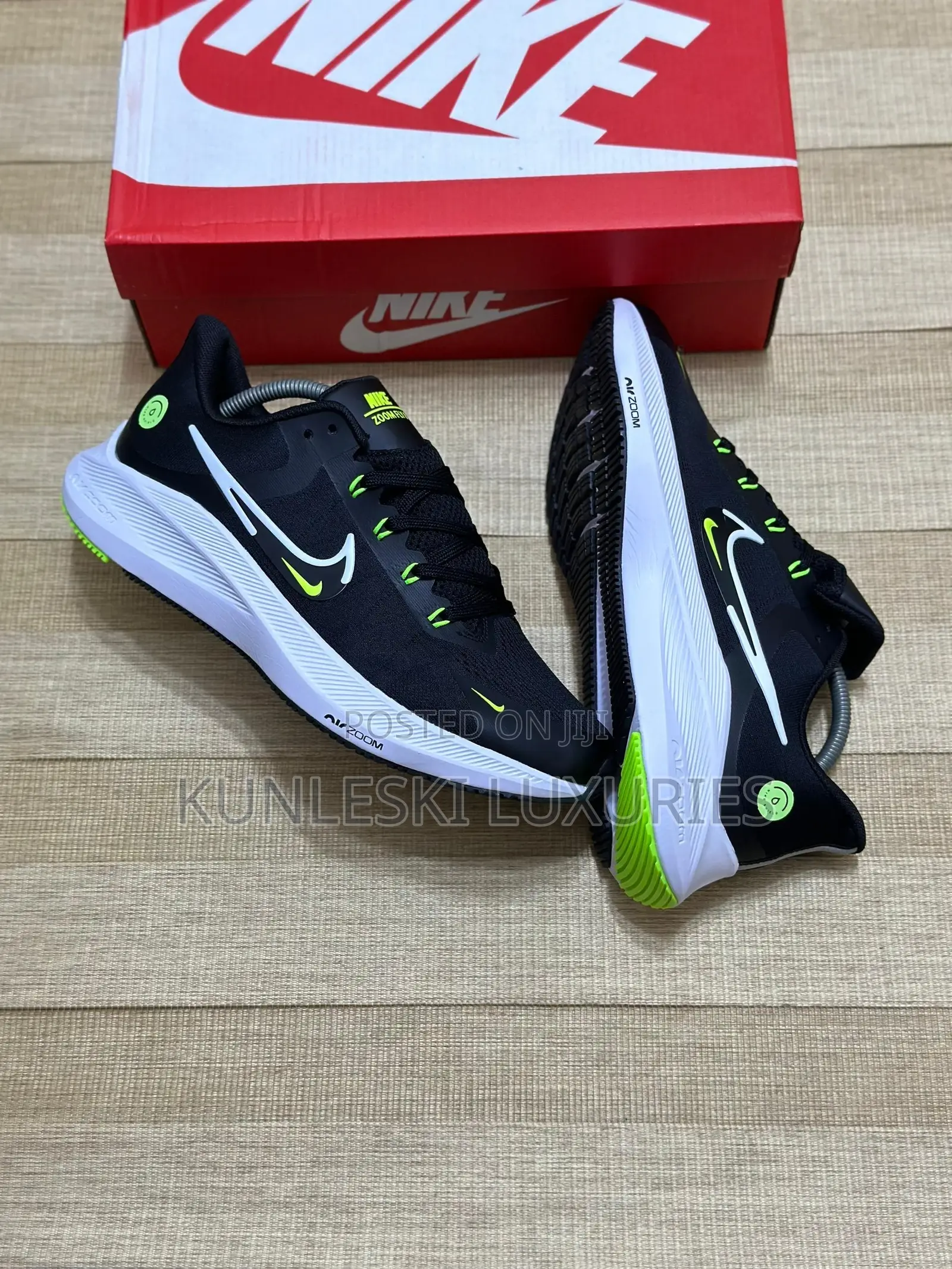 Original Nike Zoom Fly 8 Black And Lemon Sneakers