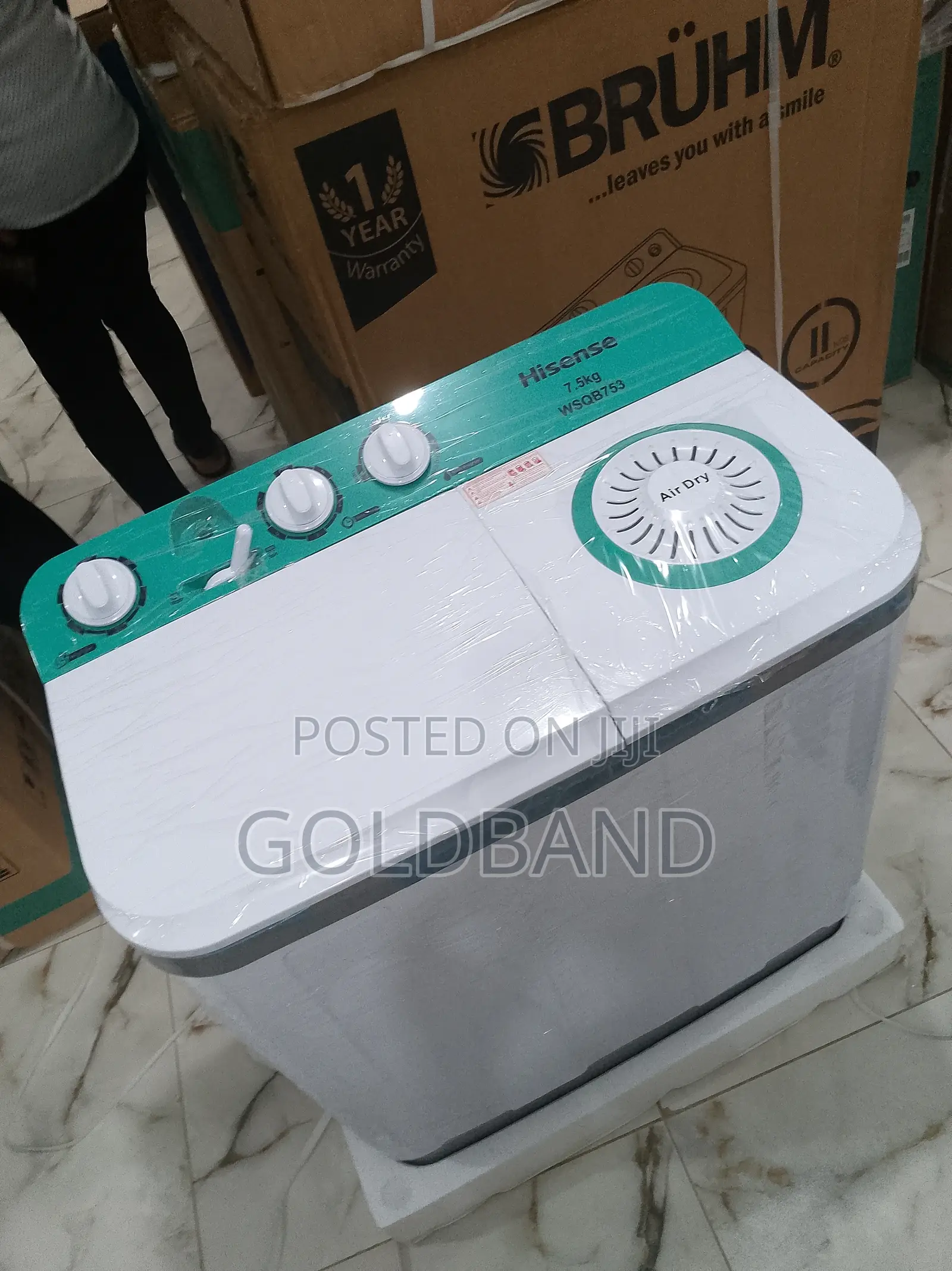 New Quality Hisense 7.5kg Wash and Spin Machine "Wsqb753"