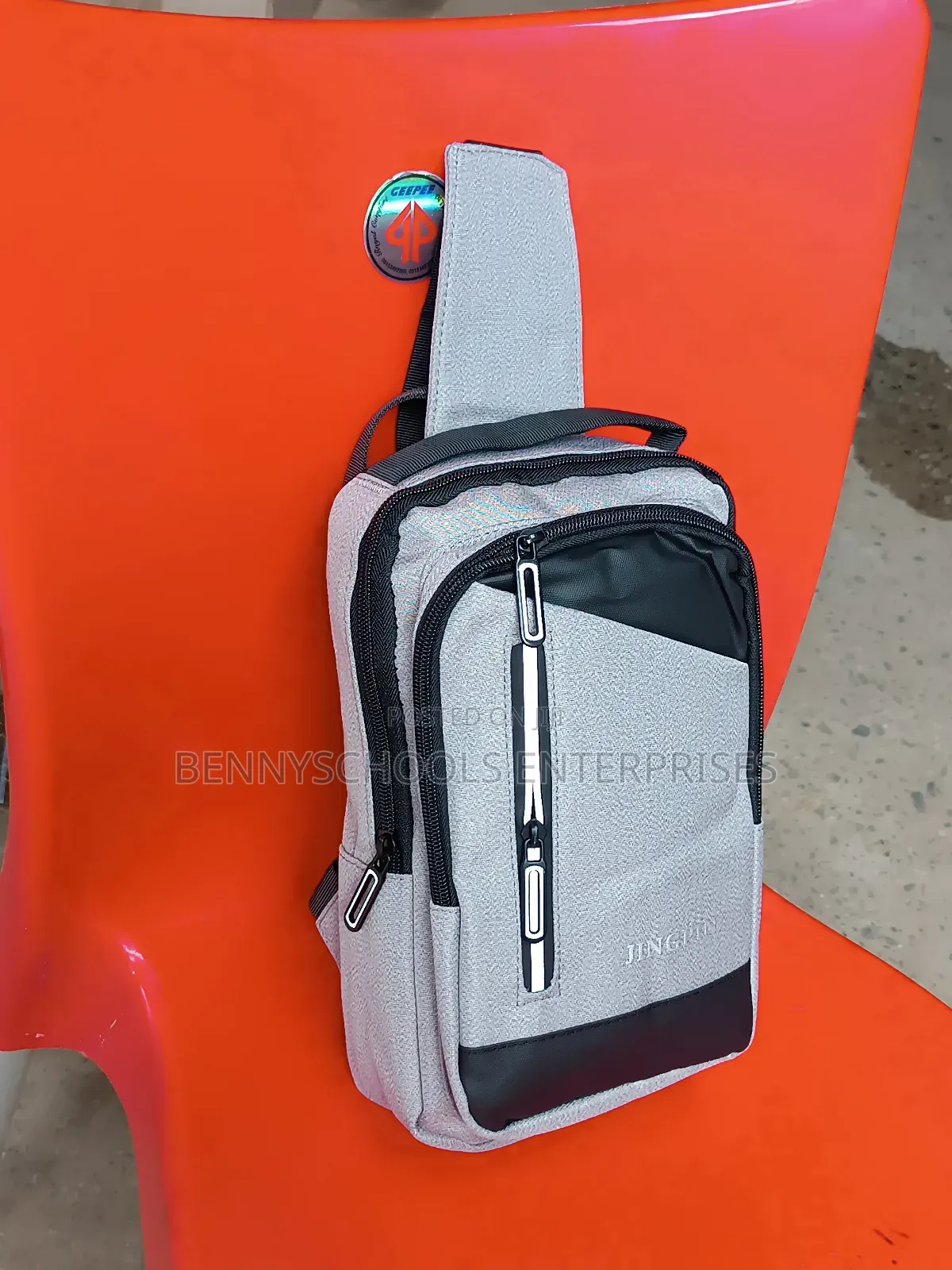 Jing Pin Grey Chest Bag and Crossbody Bag