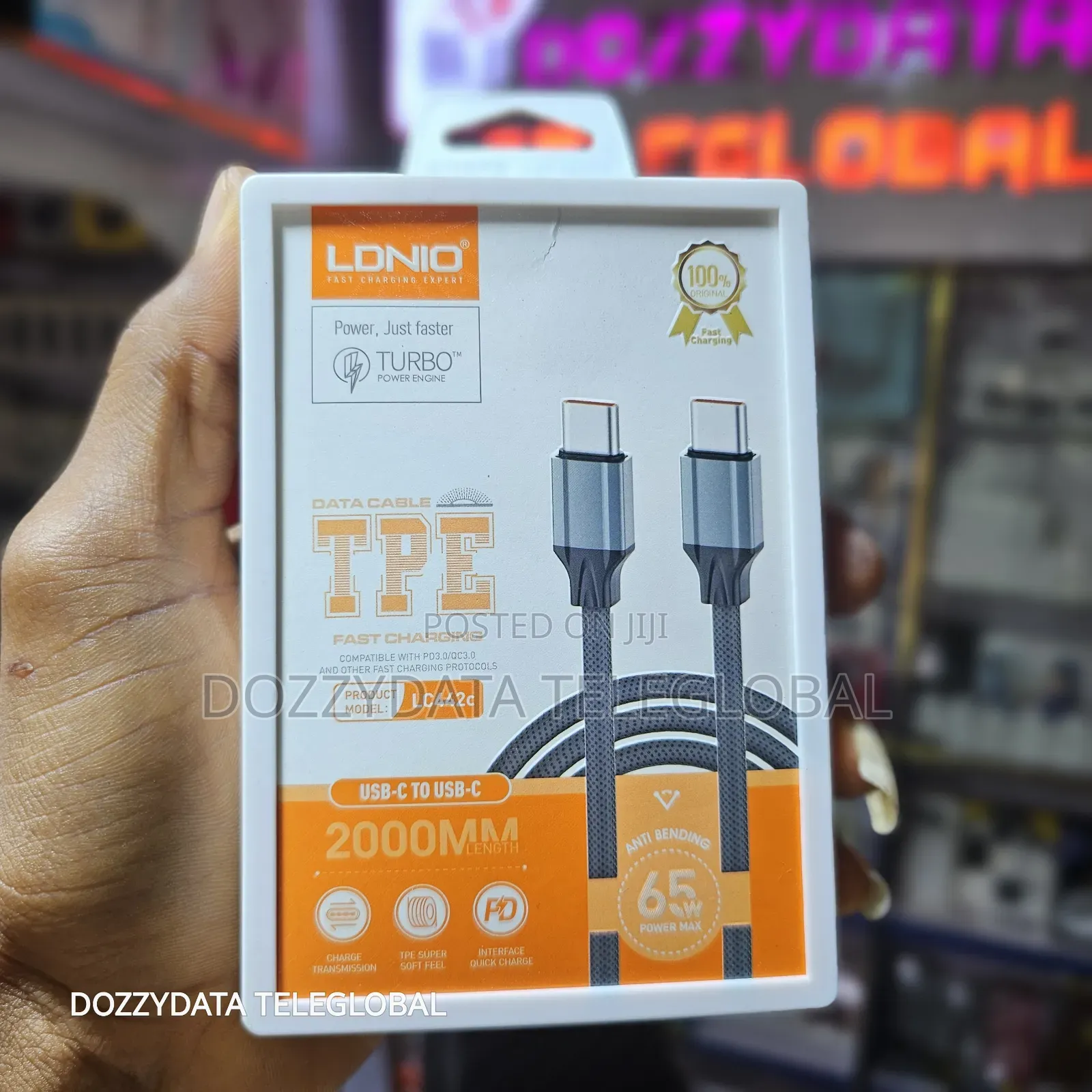 LDNIO 65w Anti Bending Usb C to Usb C Cable Lc442c