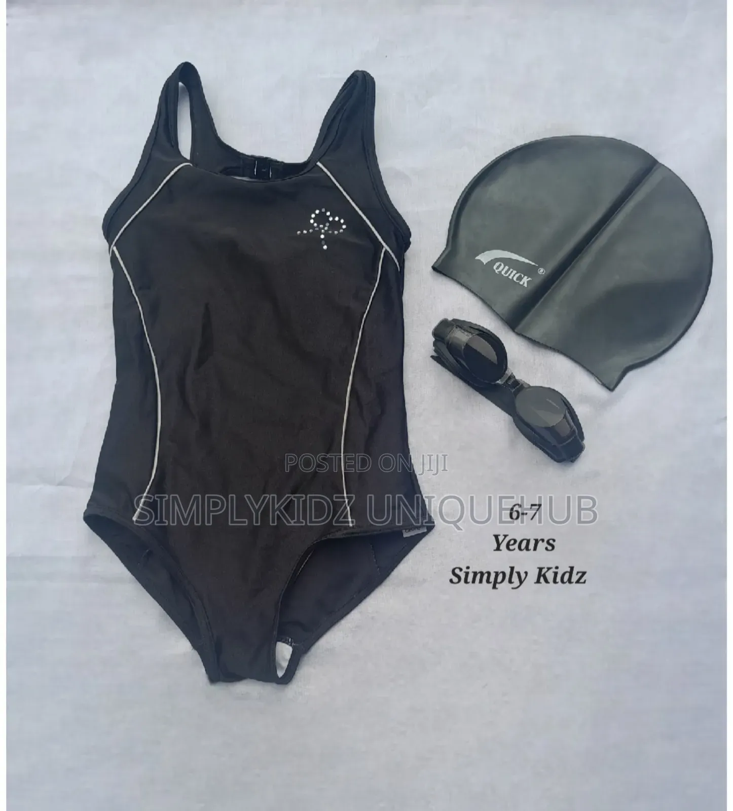Swim Wear+Cap+Glass