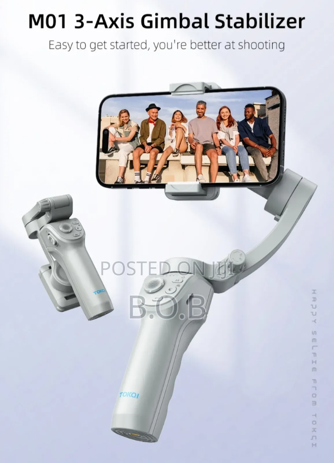 Handheld Gimbal Stabilizer ( 3-Axis Anti Shake , Foldable)