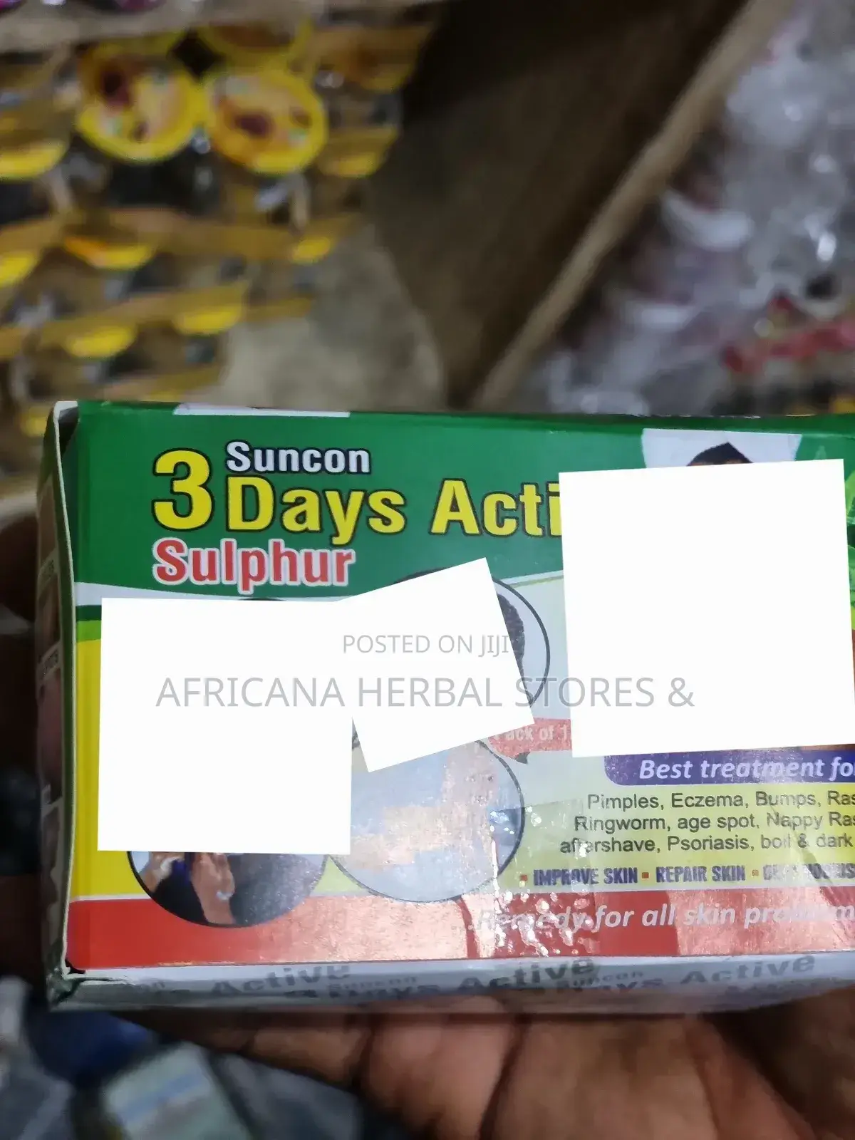 3days Actuve Sulphur Cure for Acne, Rashes Etc(8 Units)