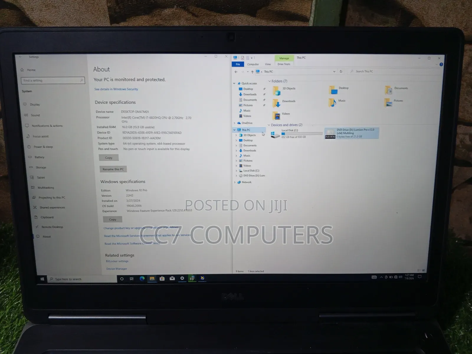 Laptop Dell Precision 7710 16GB Intel Core i7 HDD 1T