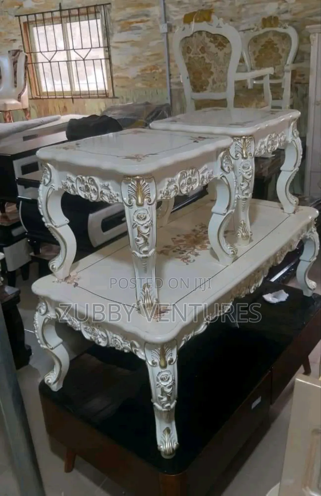 Brand New and Imported Center Table With Two Side Stools
