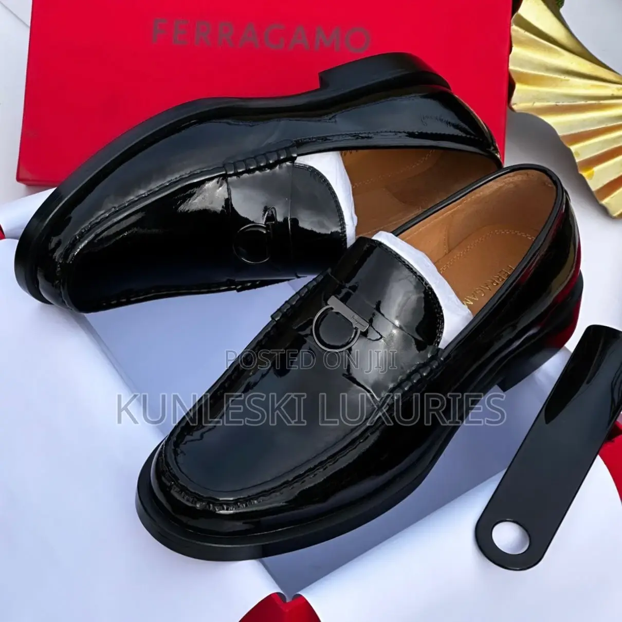 Original Salvatore Ferragamo Men Leather Shoe