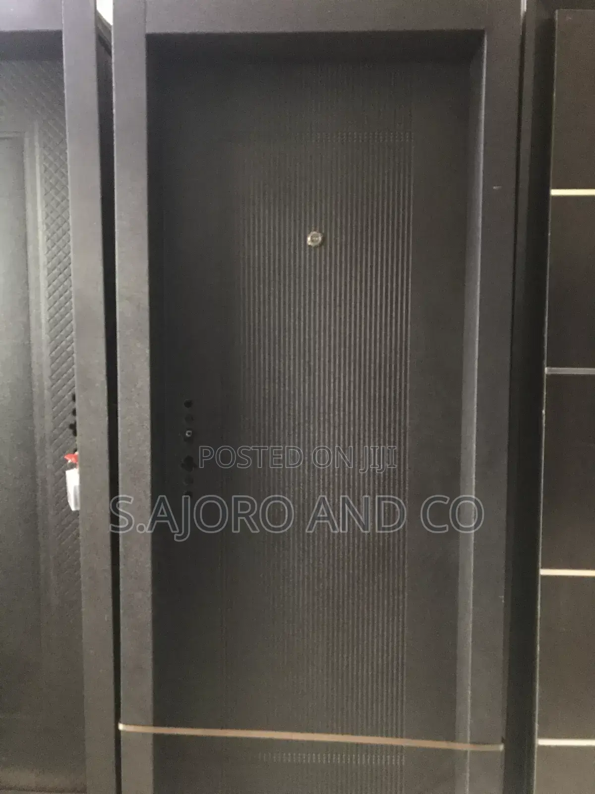 3ft by 7ft Quality Black Security Steel Door Jiuhua Steel Door
