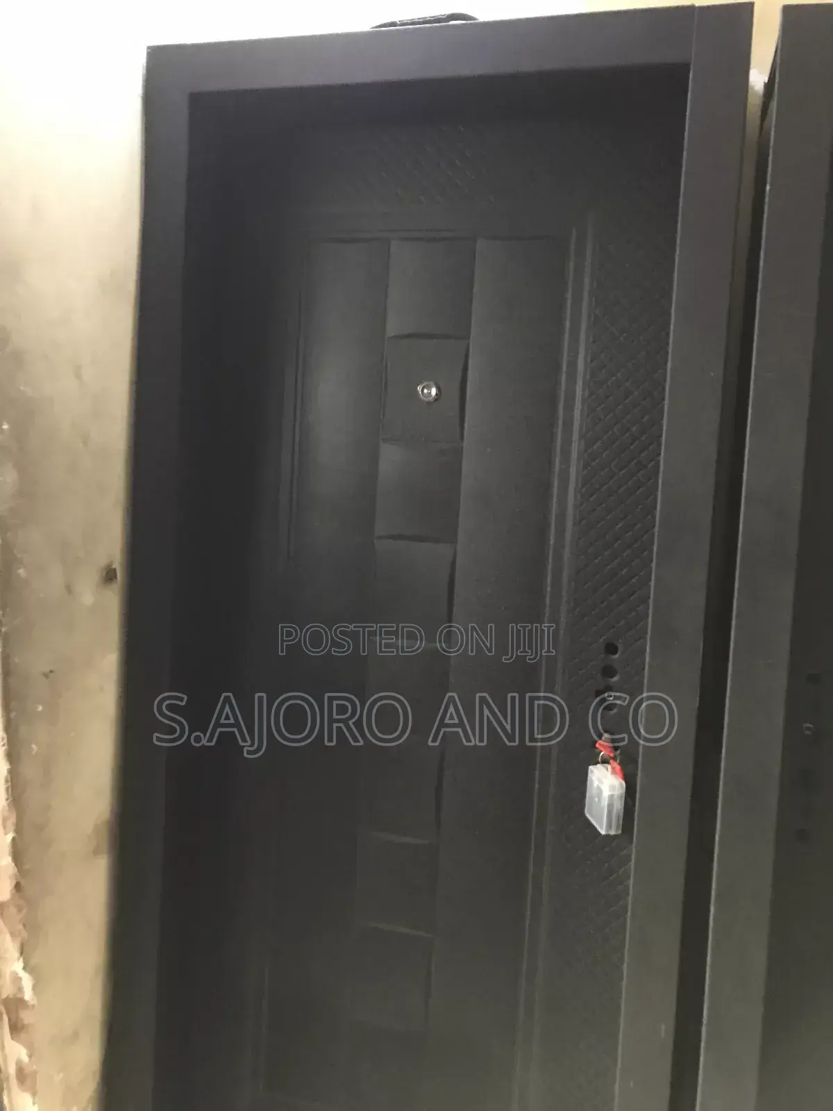 3ft by 7ft Quality Black Security Steel Door Jiuhua Steel Door