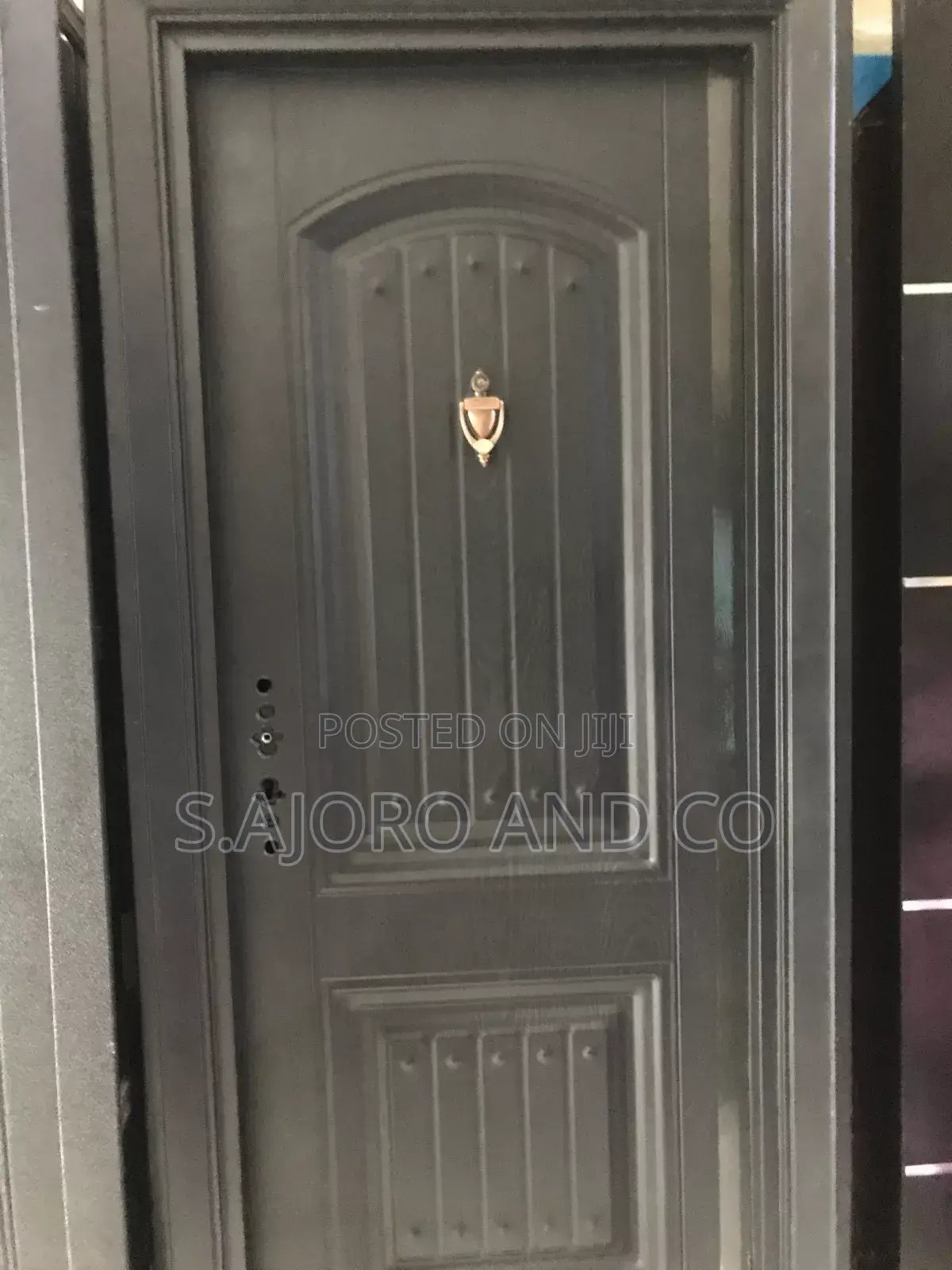 3ft by 7ft Quality Black Security Steel Door Jiuhua Steel Door
