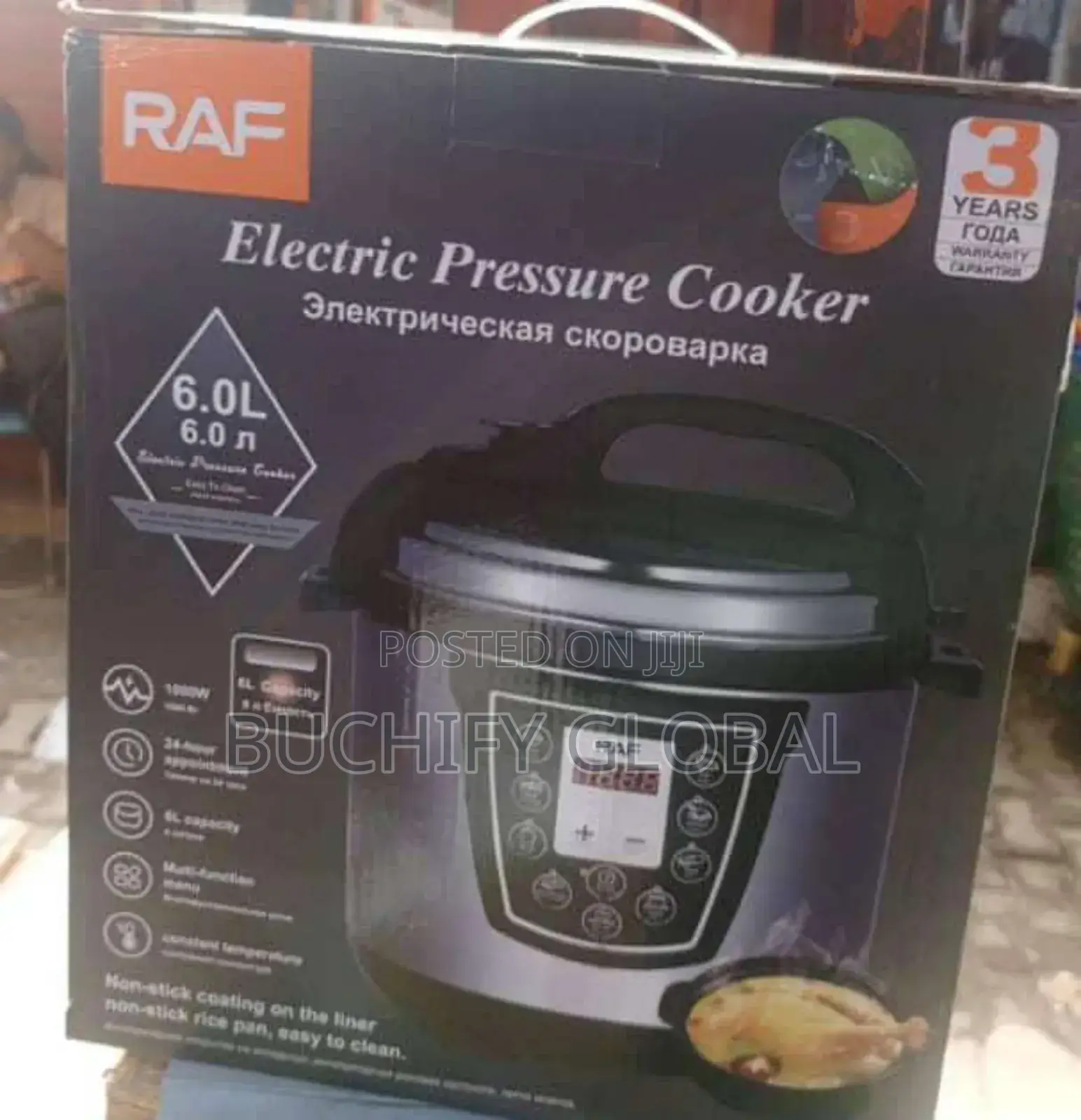 Raf Electric Pressure Cooker 6L