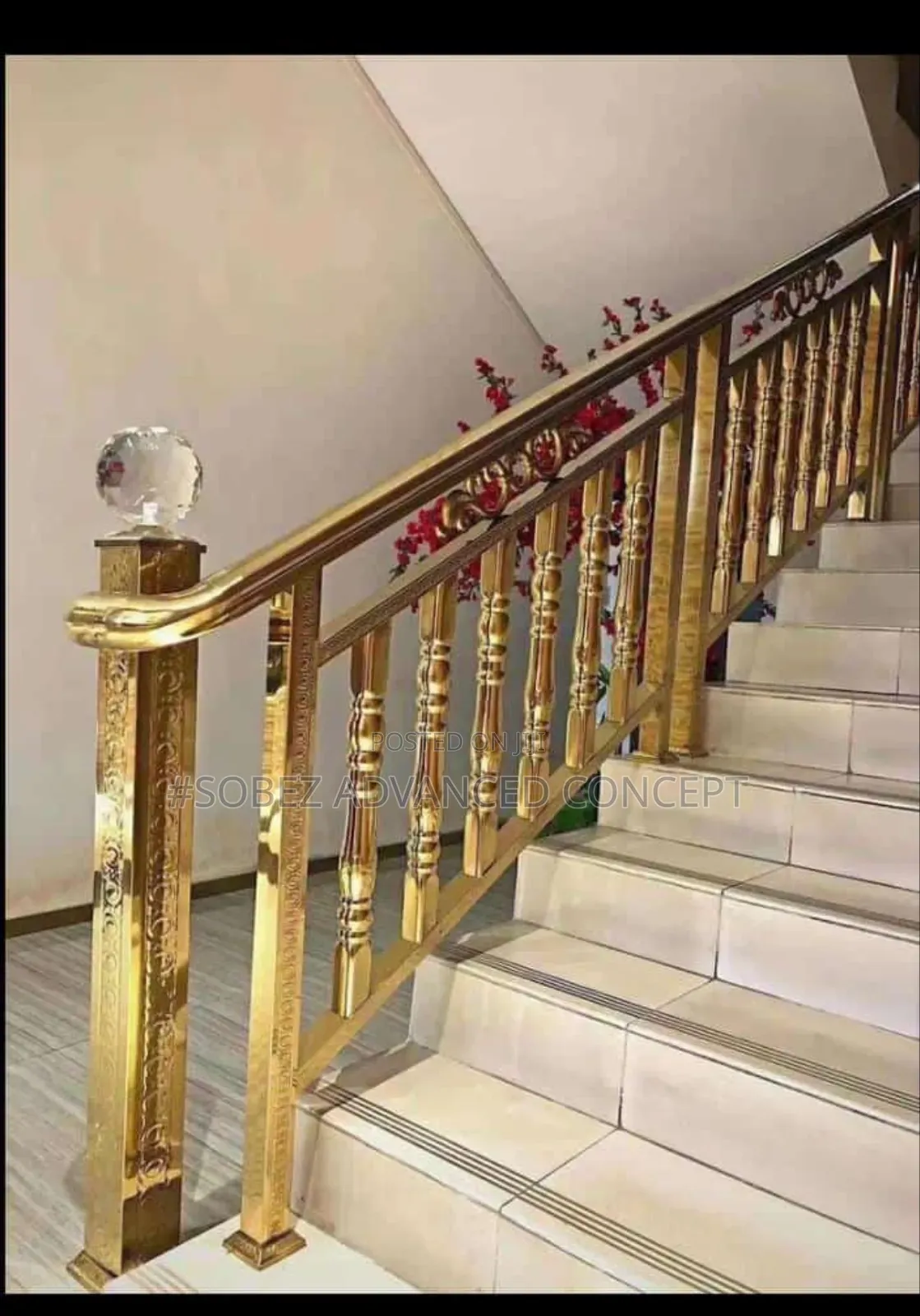 Golden Themed Handrails for Sell