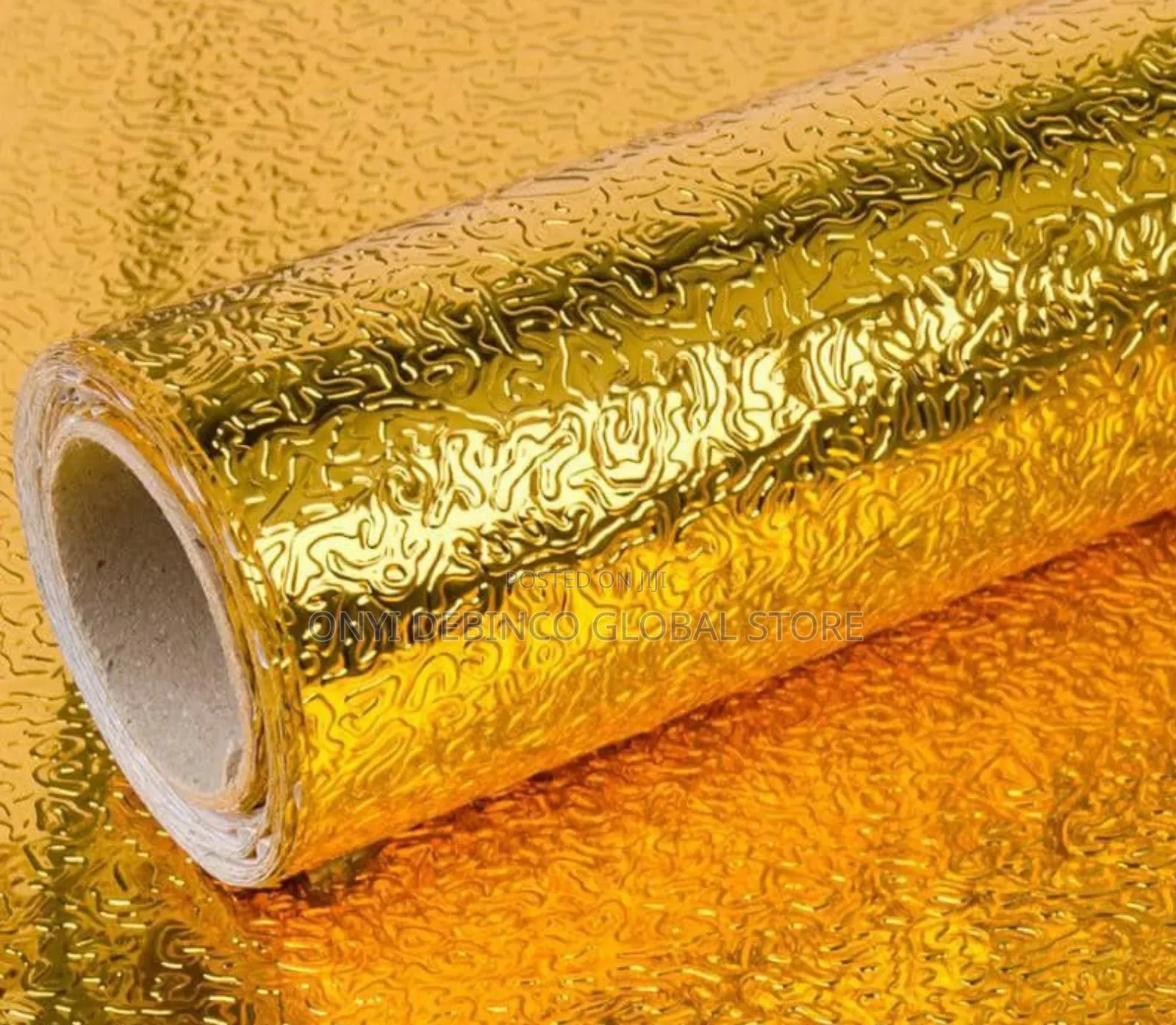 Gold Drops Look Self Adhesive Cabinet Foil Kitchen Wallpaper