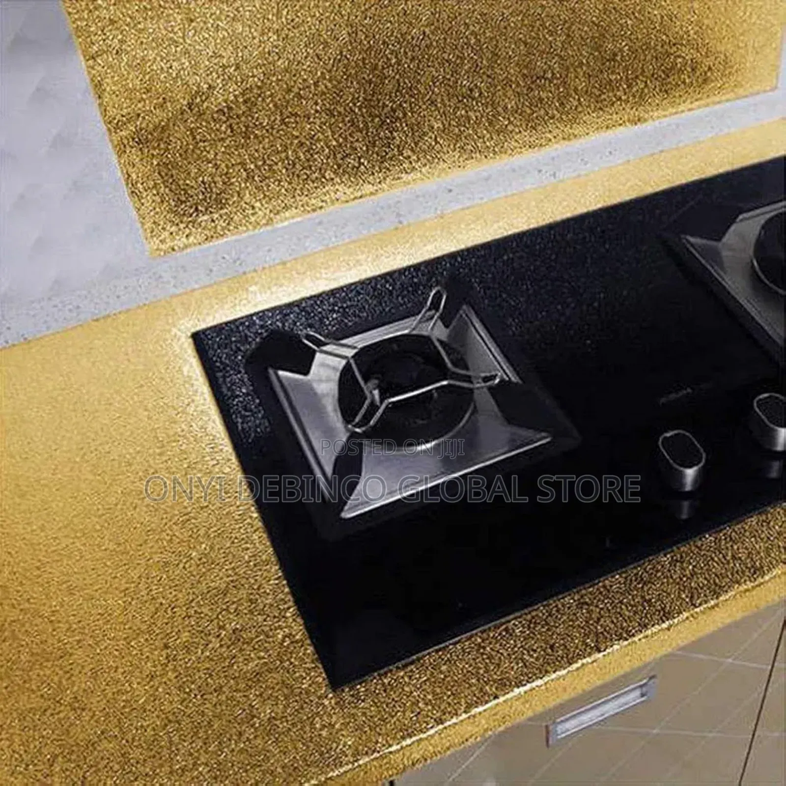 Gold Drops Look Self Adhesive Cabinet Foil Kitchen Wallpaper