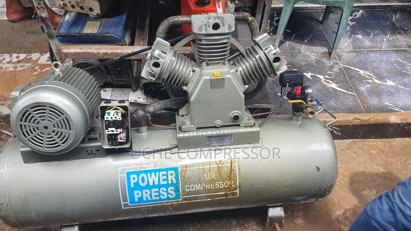 Power Press Air Compressor 300l 10hp 7.5kw 14bar