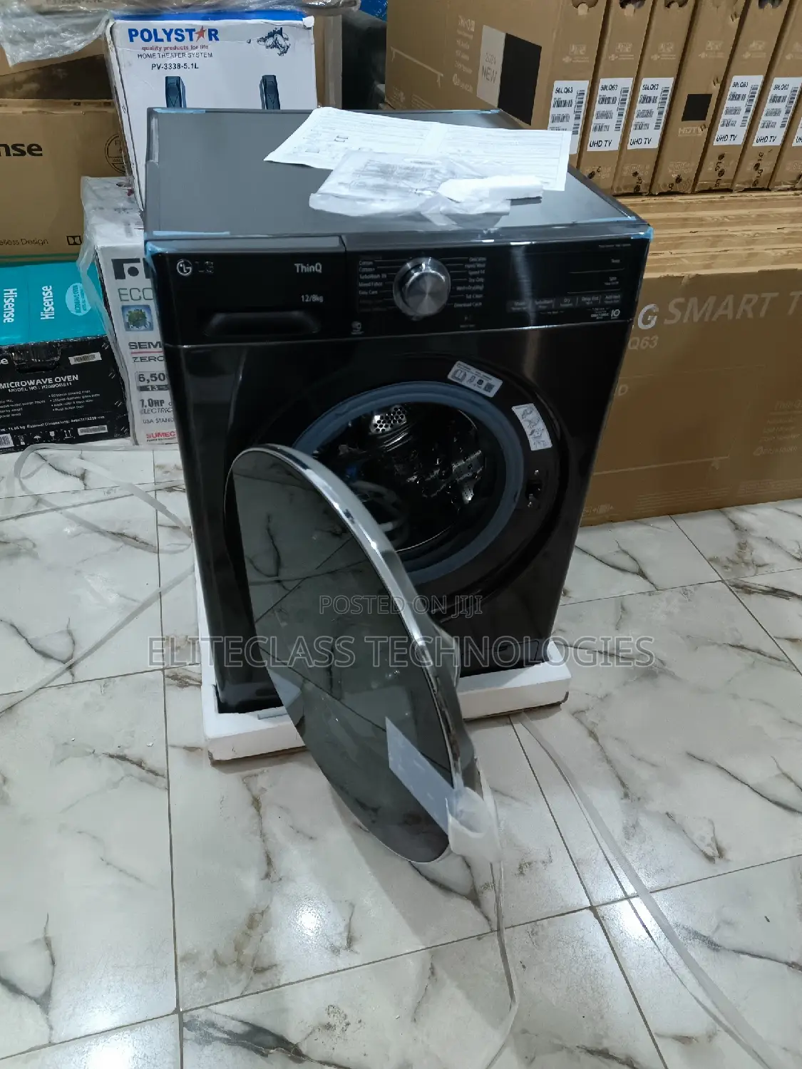 Portable LG 12kg Automatic Washing Machine (WM4V9BCP2EE)