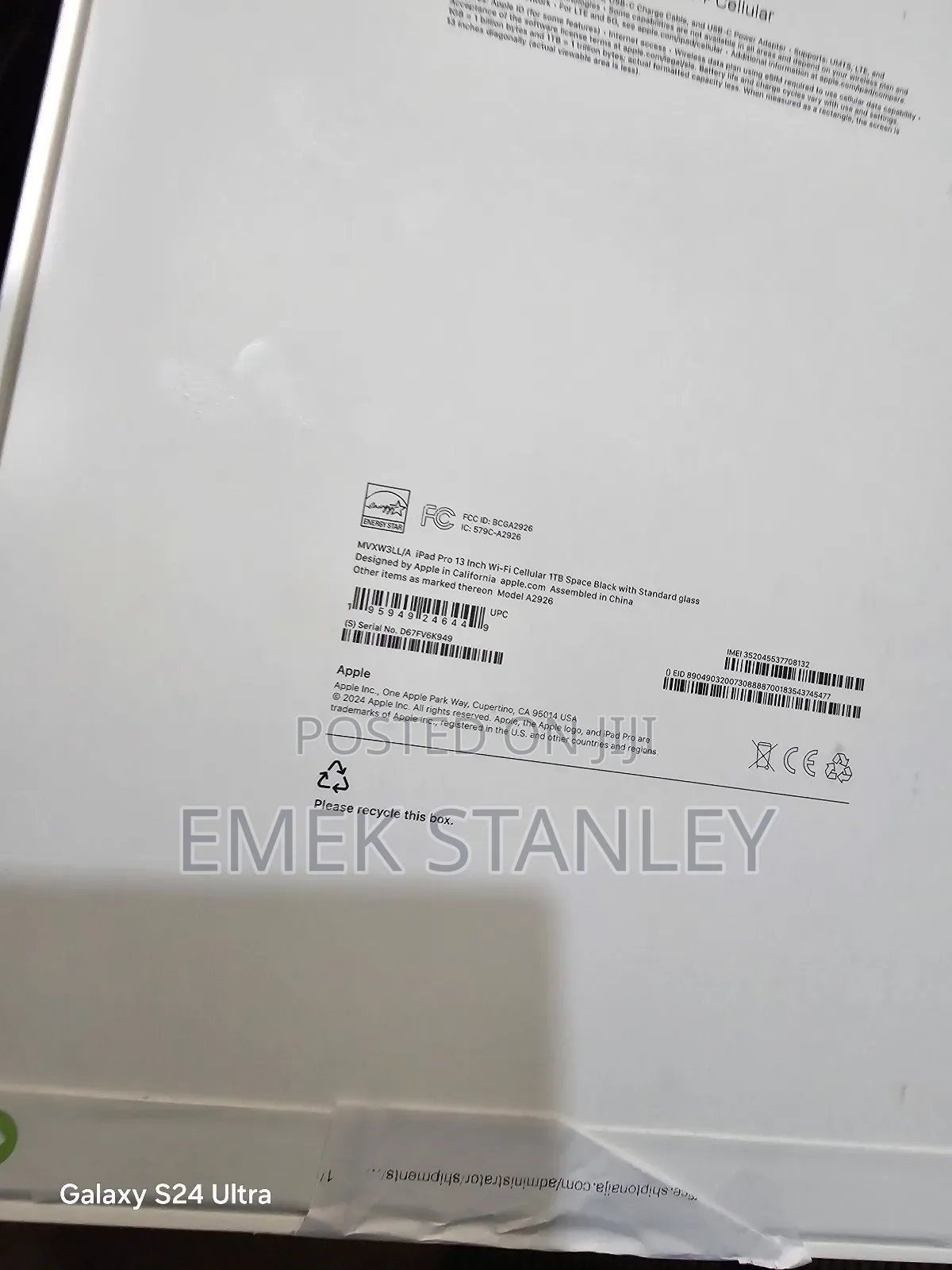 New Apple iPad Air 13 (2024) 1 TB Gray