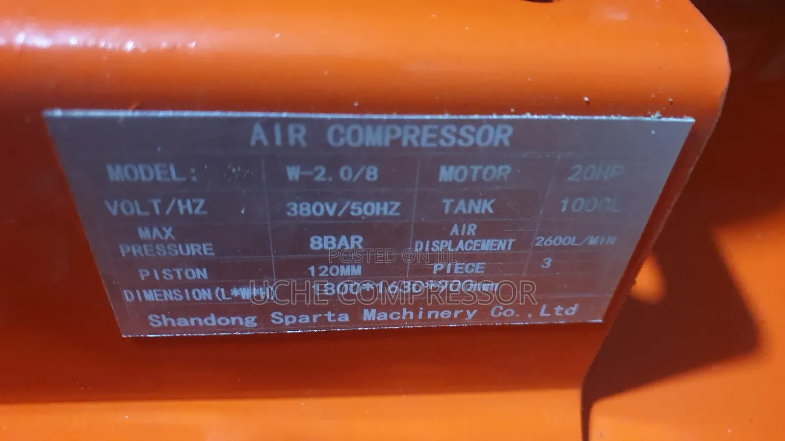 Air Compressor 1000l 20hp 15kw Original One.