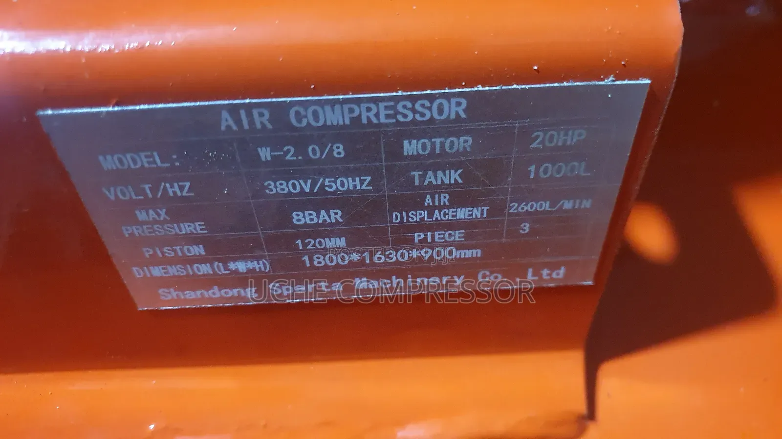 Air Compressor 1000l 20hp 15kw Original One.