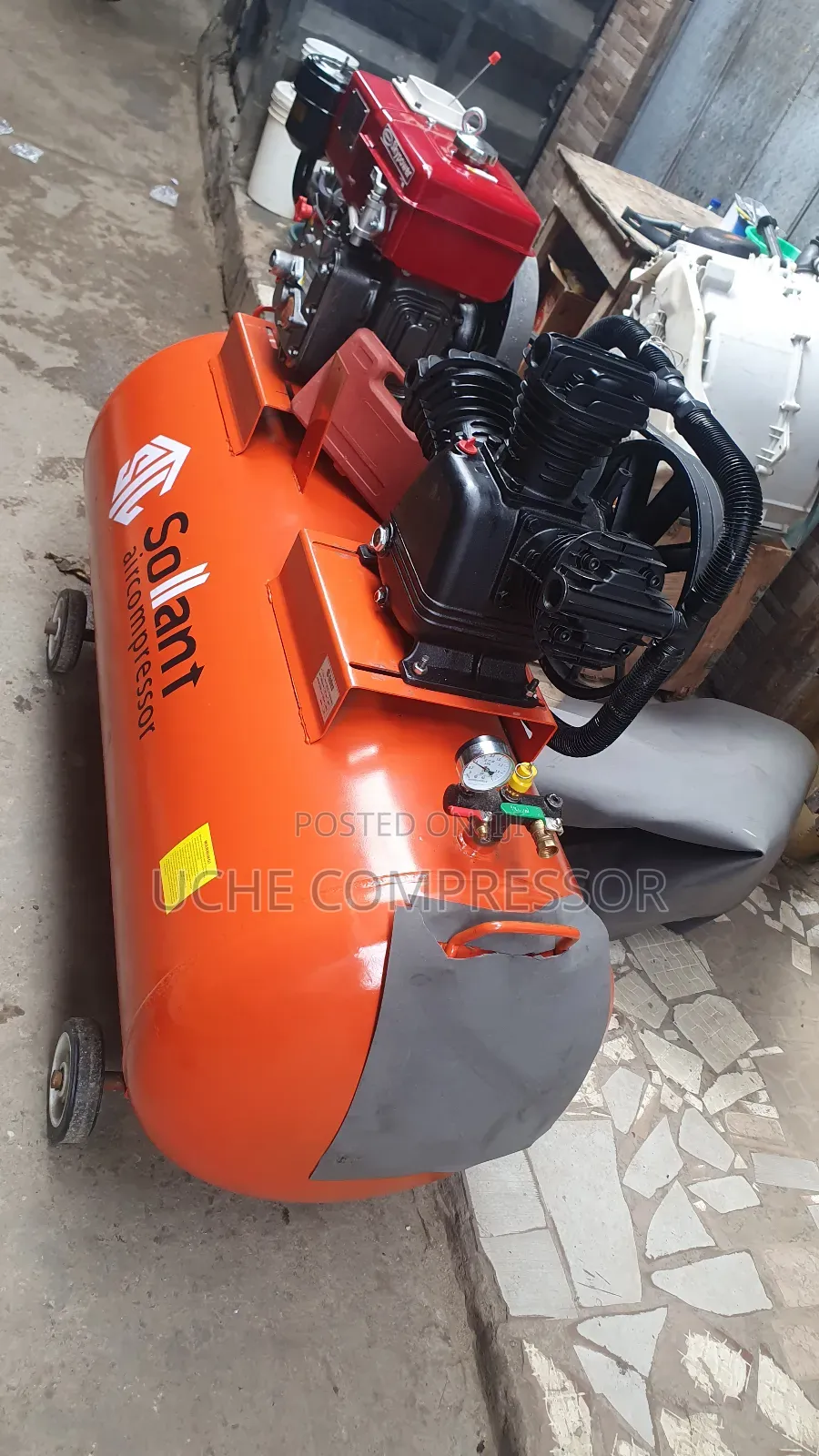 Air Compressor With Diesel Engine, 500L, Original One