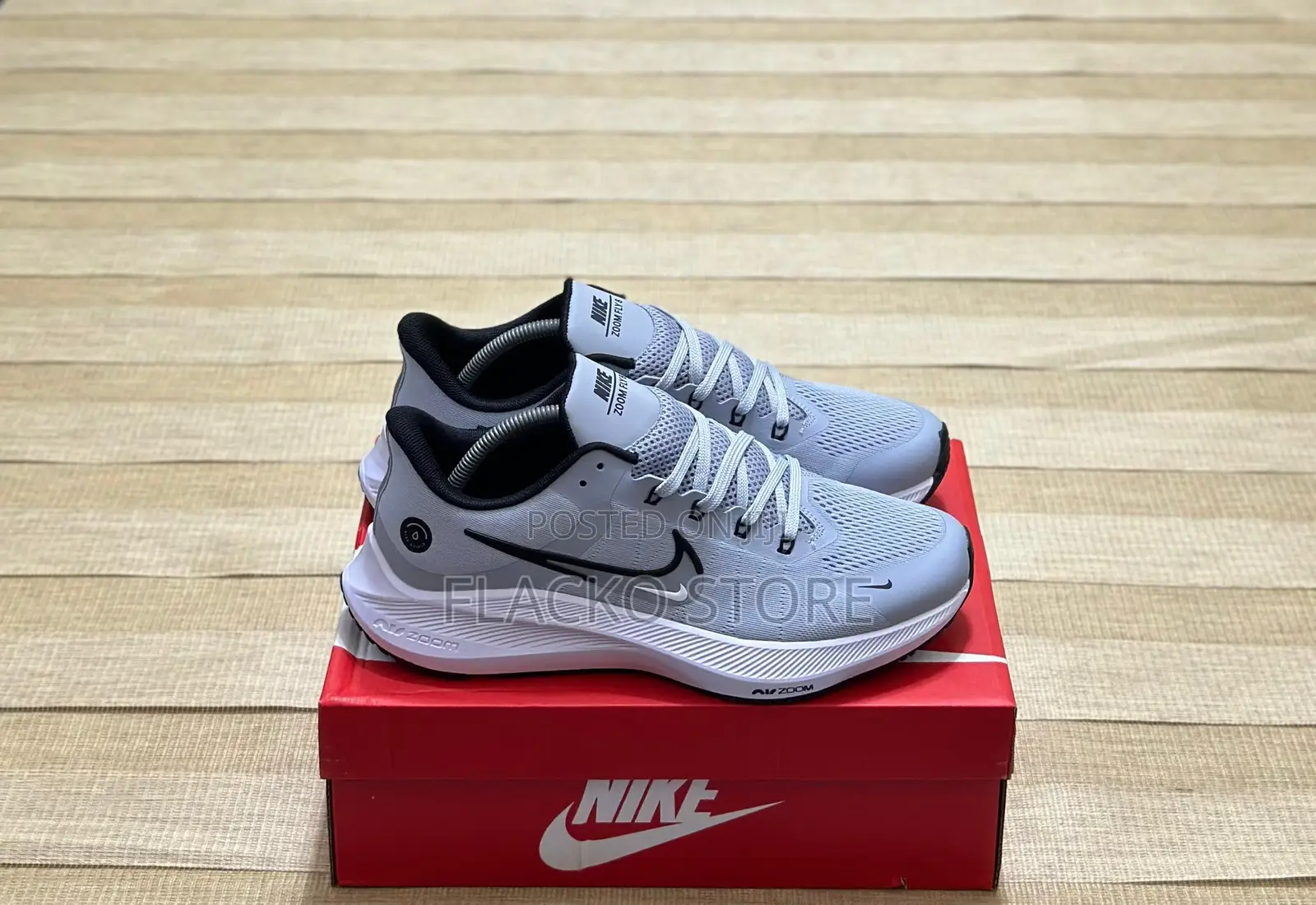 Original Nike Zoom Fly 8 Grey Runner Sneakers