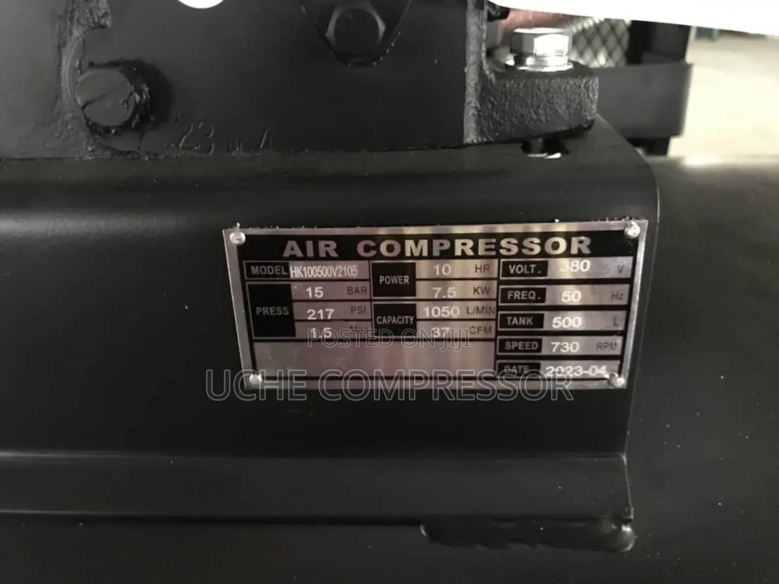 Air Compressor 500L 10hp 7.5kw 16bar Original One