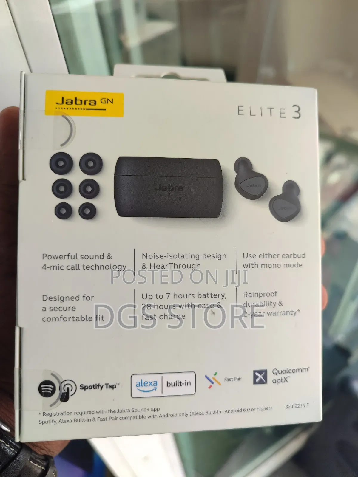 Jabra Elite 3 Noise Isolating Bluetooth Earbuds 4 Built-In