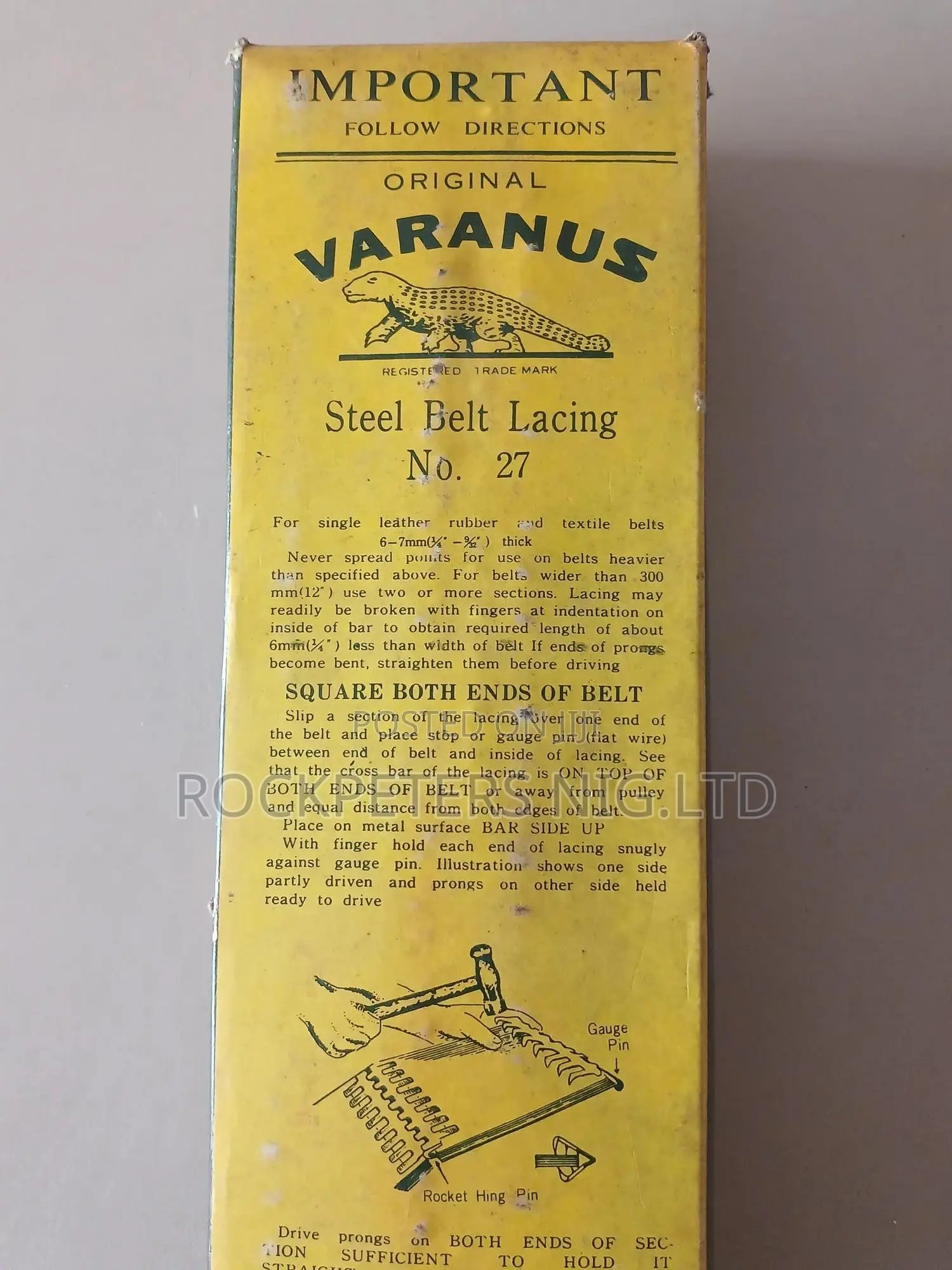 Varanus Steel Belt Lacing No.27
