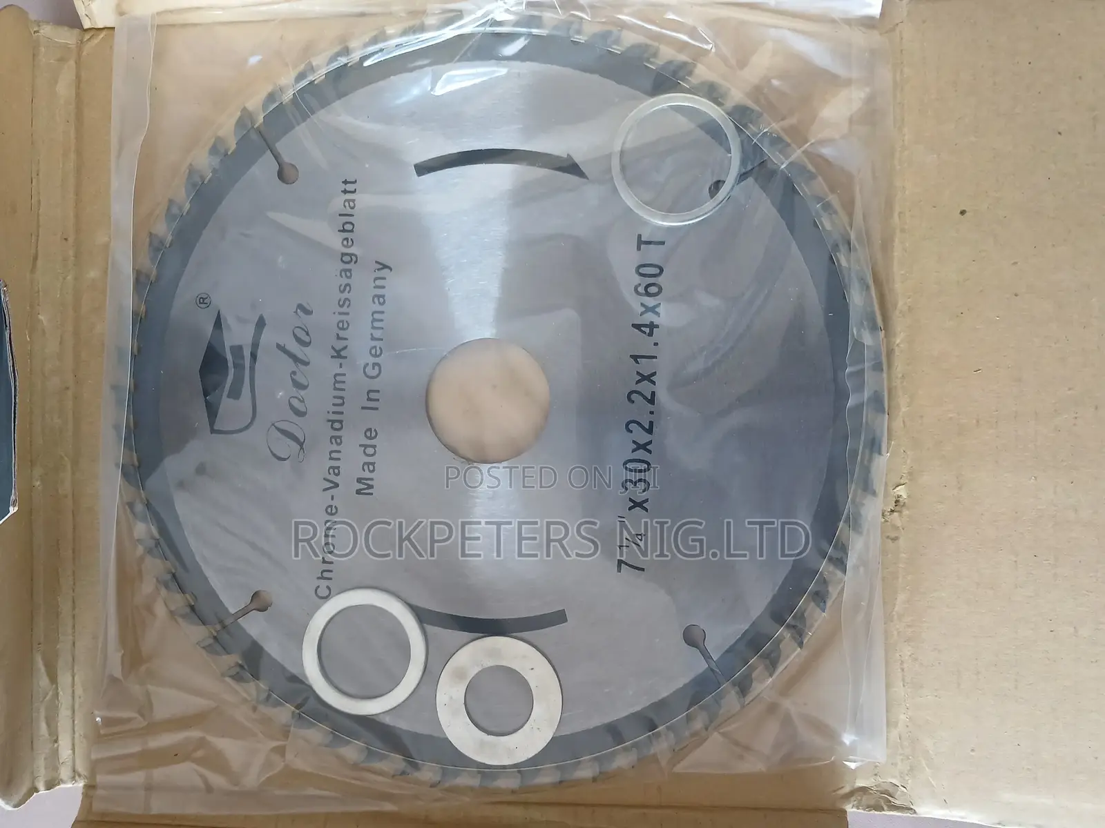 7 1⁄4 X 30 X 2.2 X 1.4 X 60T Carbide Teeth Saw Blade
