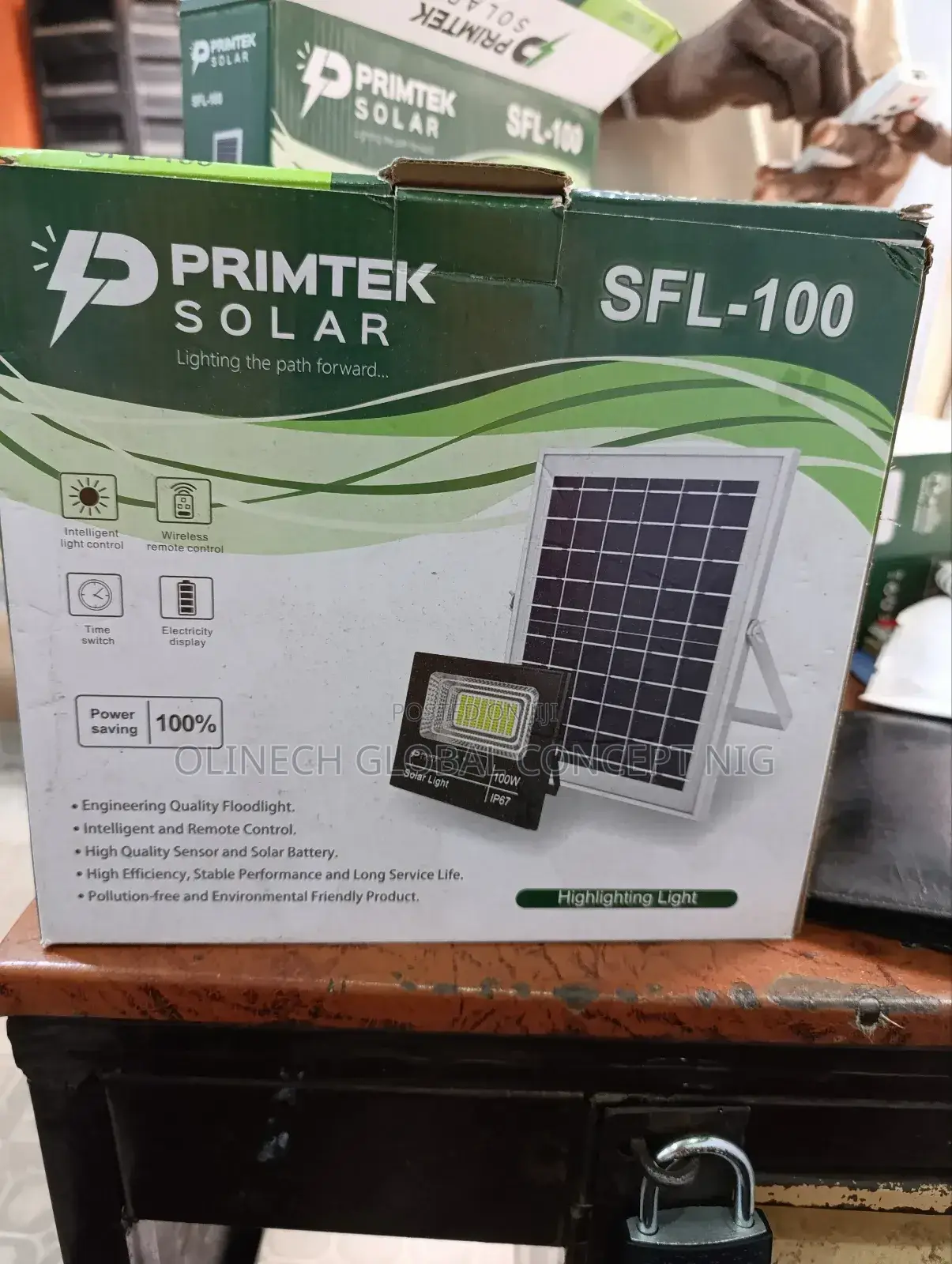 100 W SFL-100 , PRIMETEK SOLAR Solar Flood Light