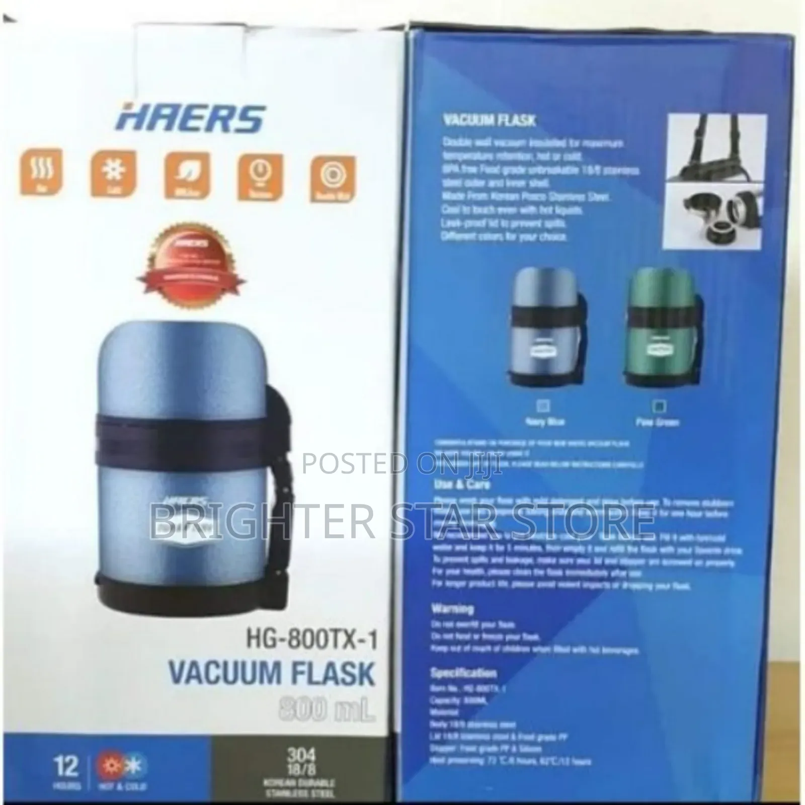 Haers Food Flask 18/8 Stainless Steel - 800ml