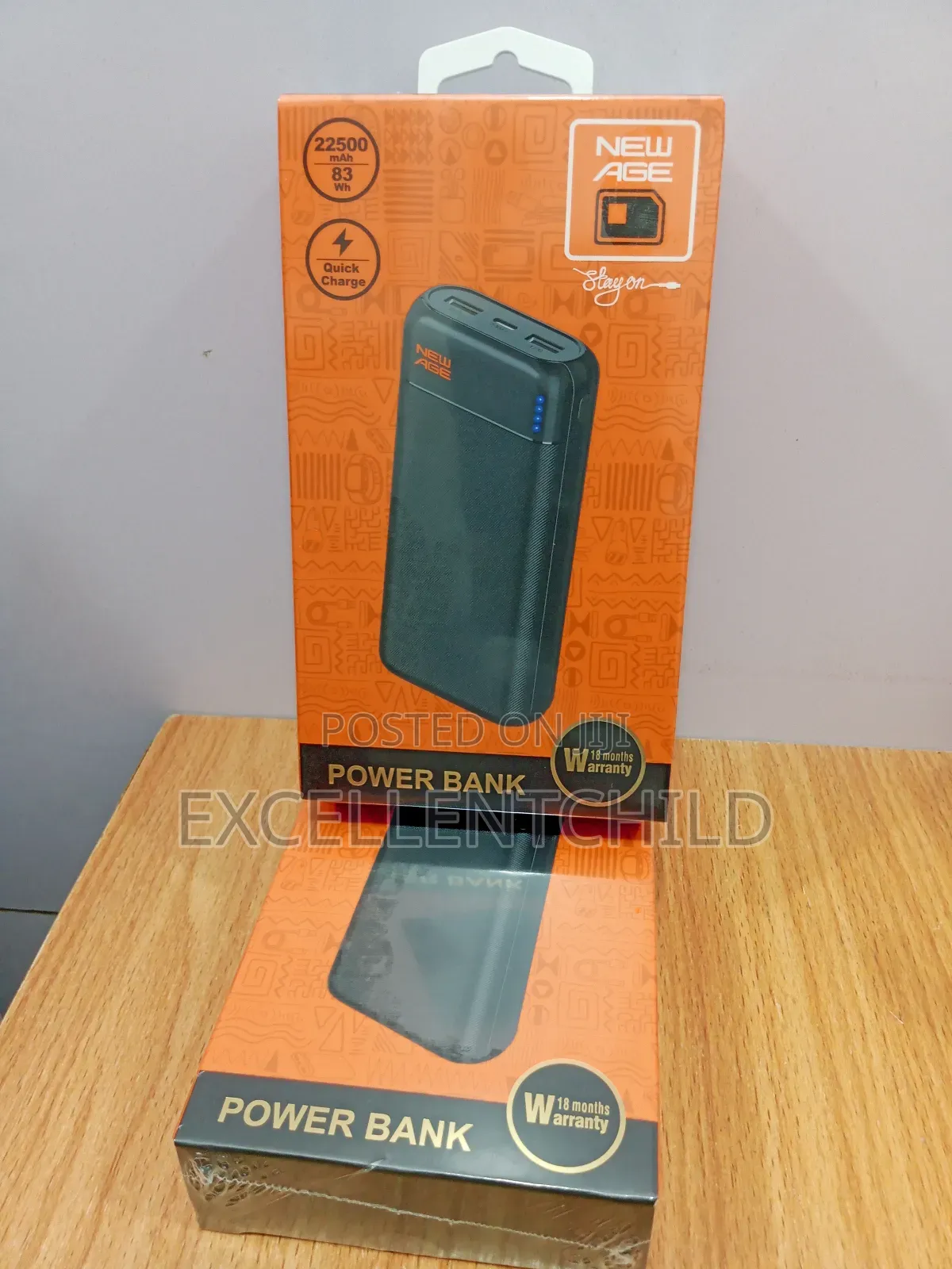New Age Power Bank 22500mah Fast Charge