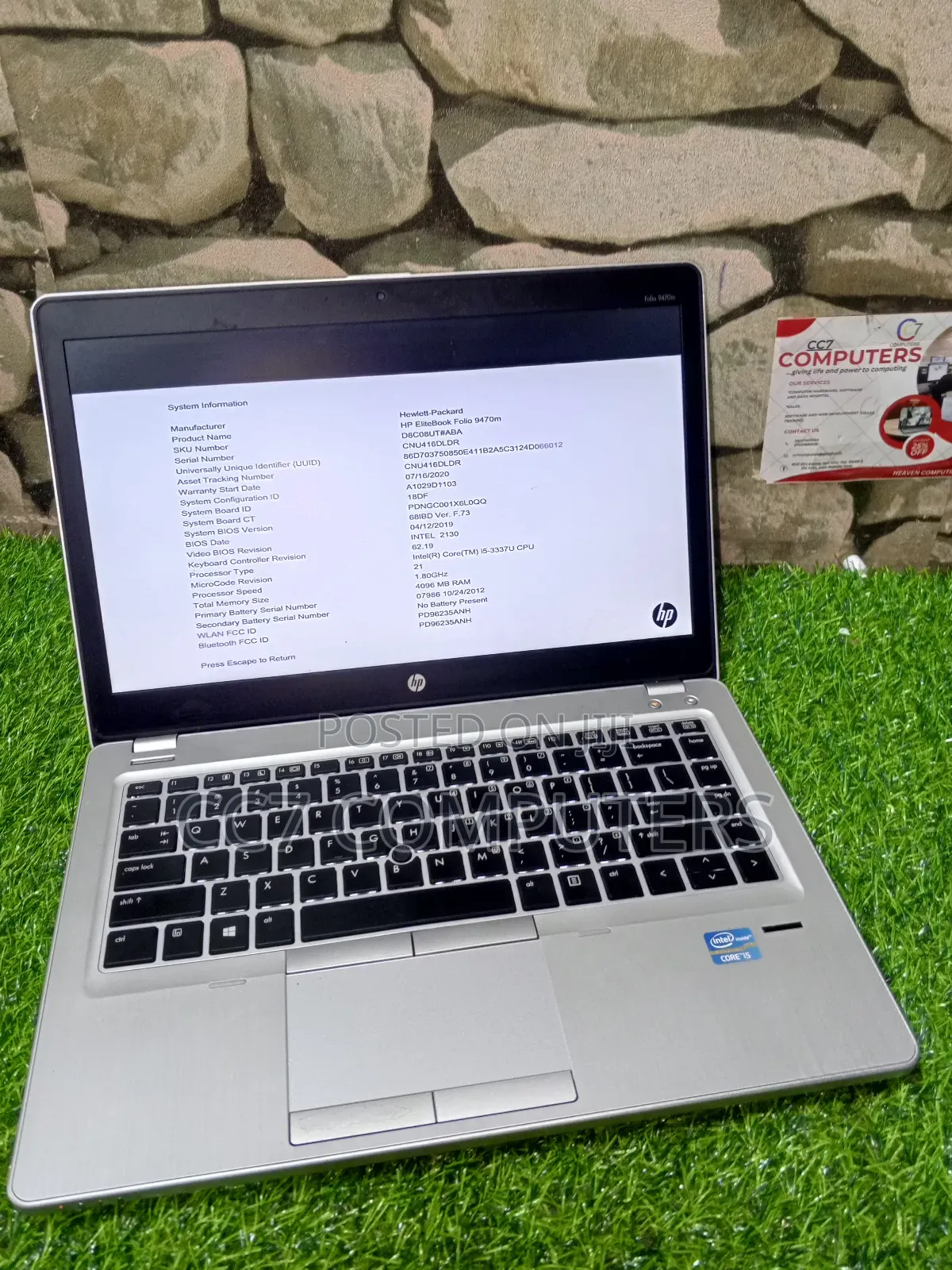 Laptop HP EliteBook Folio 9470M 8GB Intel Core I5 HDD 500GB