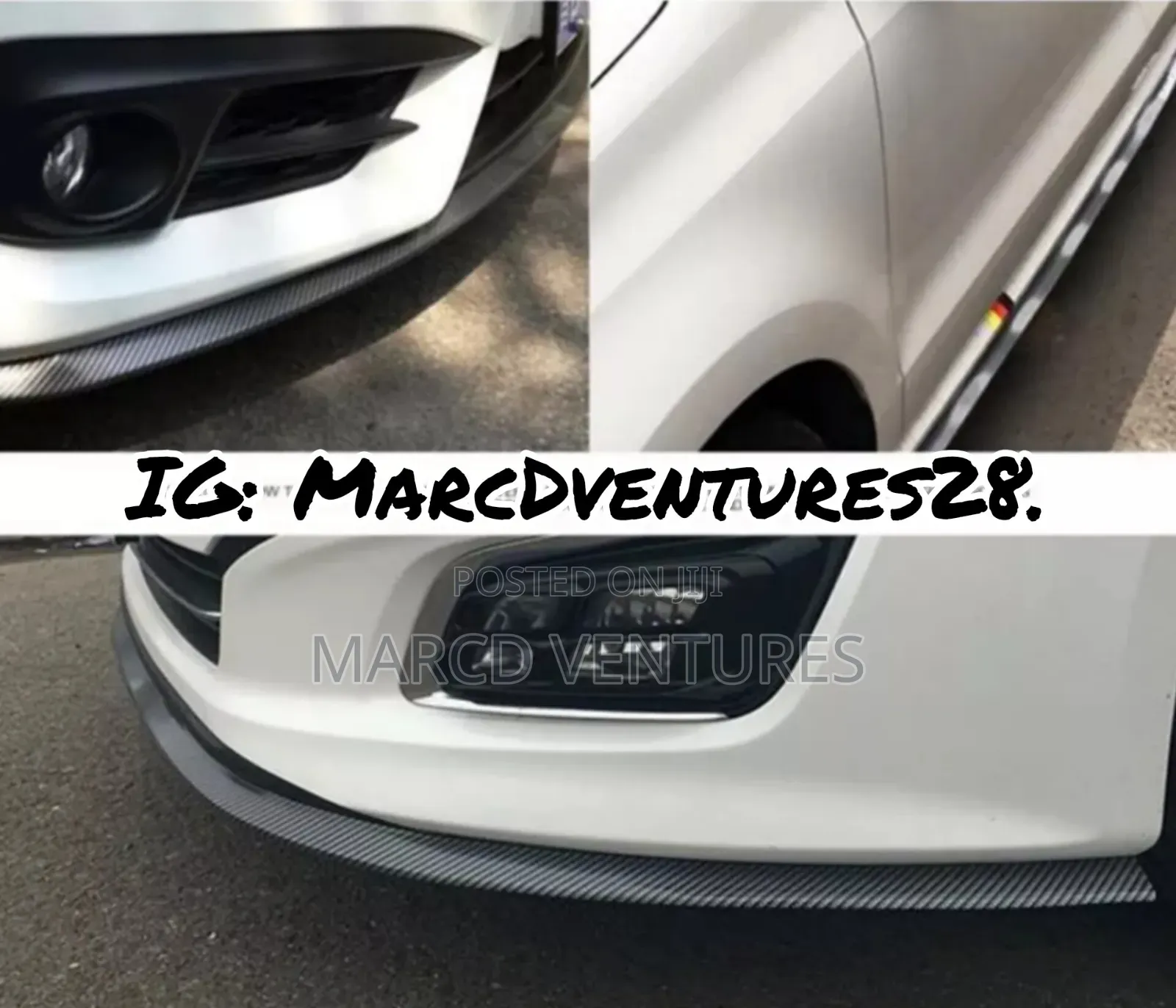 Carbon Fiber Rubber Bumper Lip Guard.