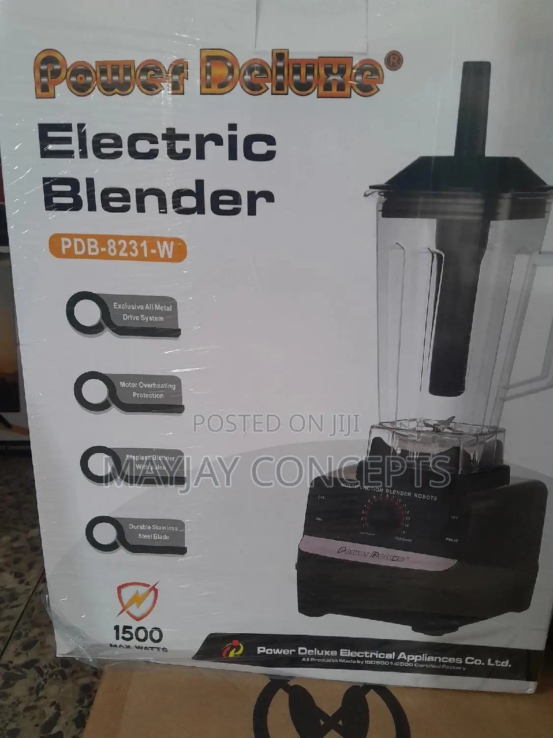 Power Deluxe 1500w Heavy-Duty Commercial Blender