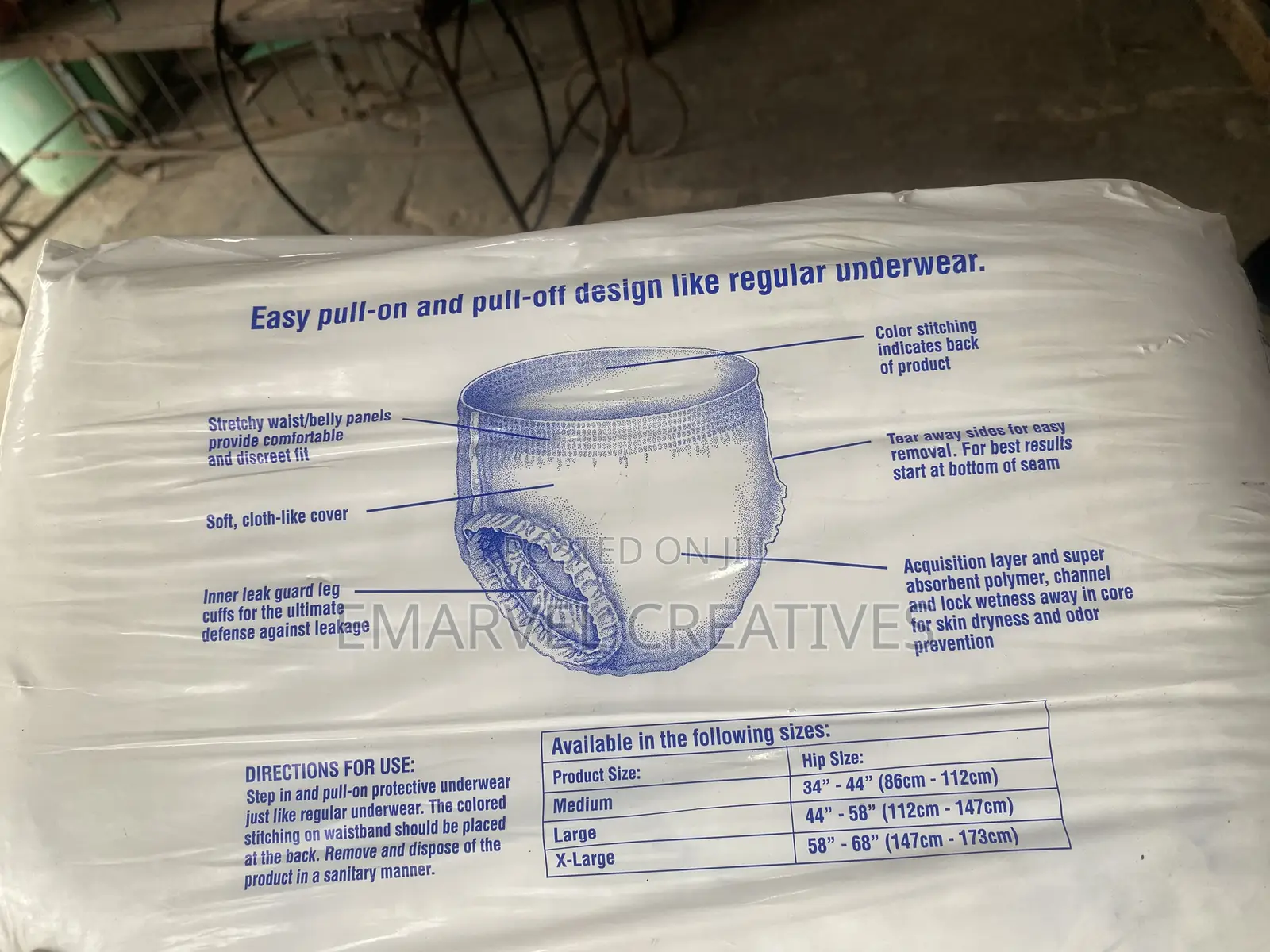 Adult Diapers Pull Up : 25 Counts