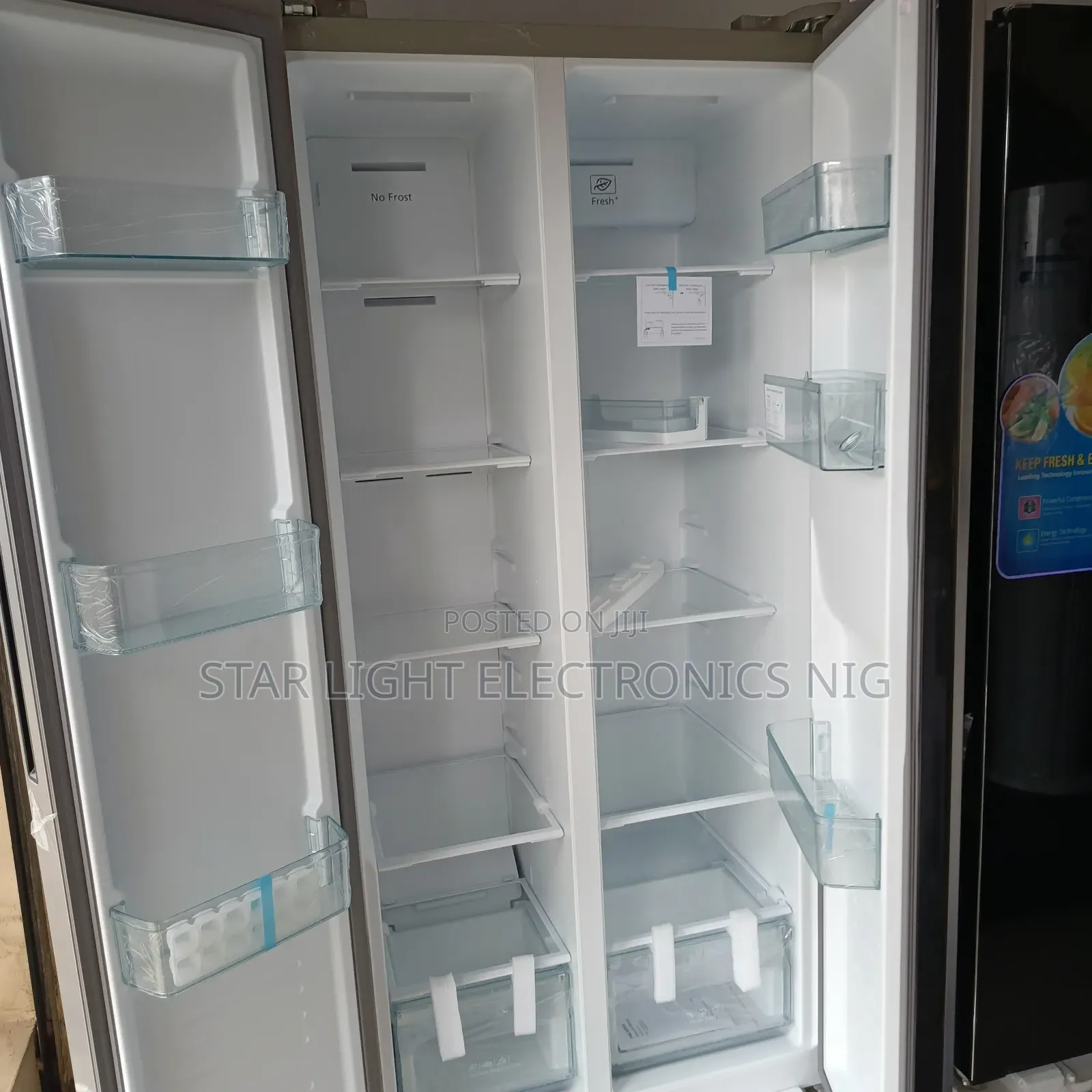 Side By Side Inverter Fridge With Dispenser Silver