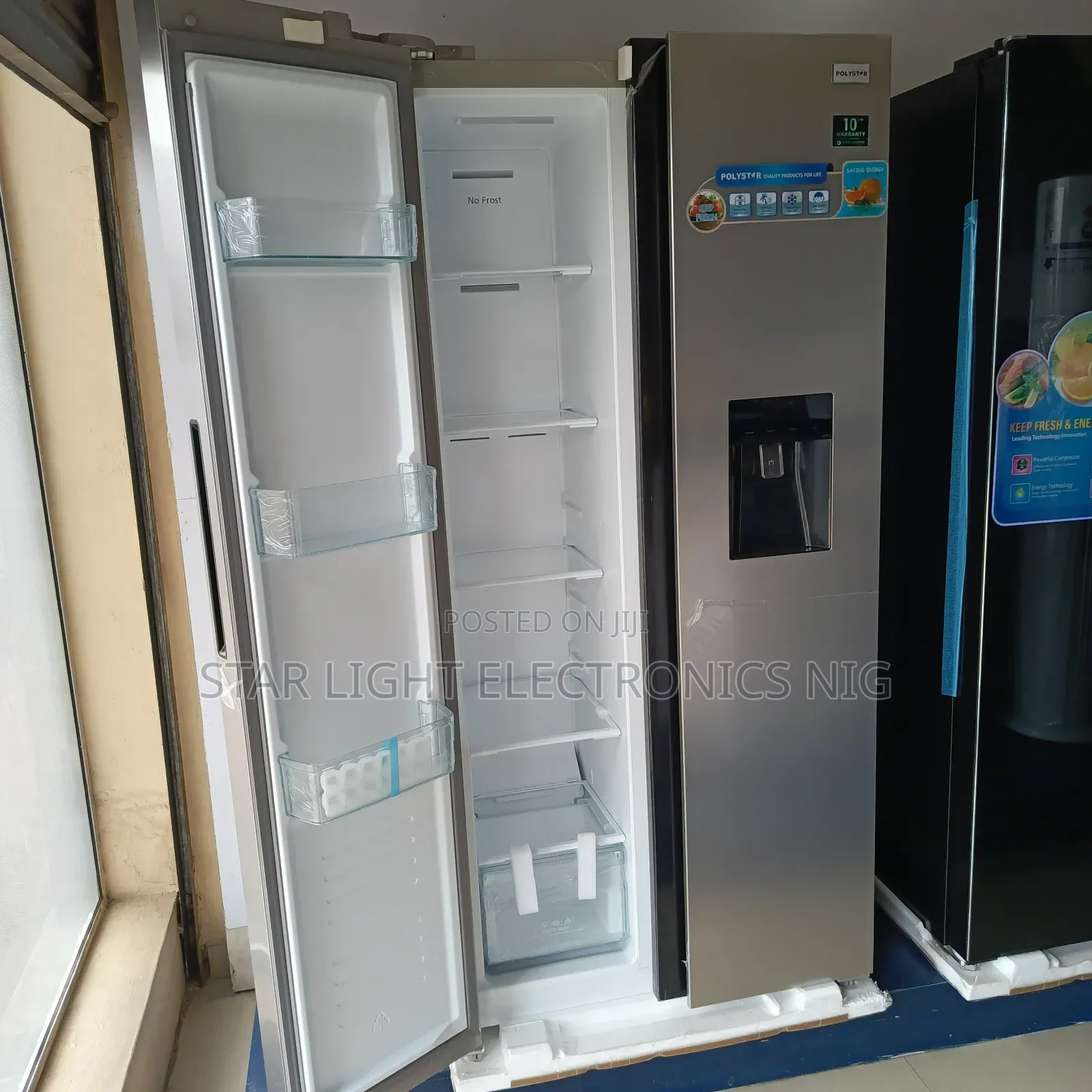 Side By Side Inverter Fridge With Dispenser Silver