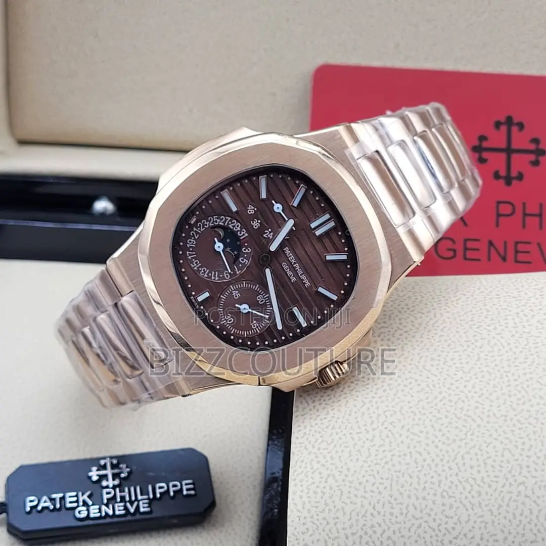 Original PATEK PHILIPPE Geneve Chronograph Gold Chain Watch