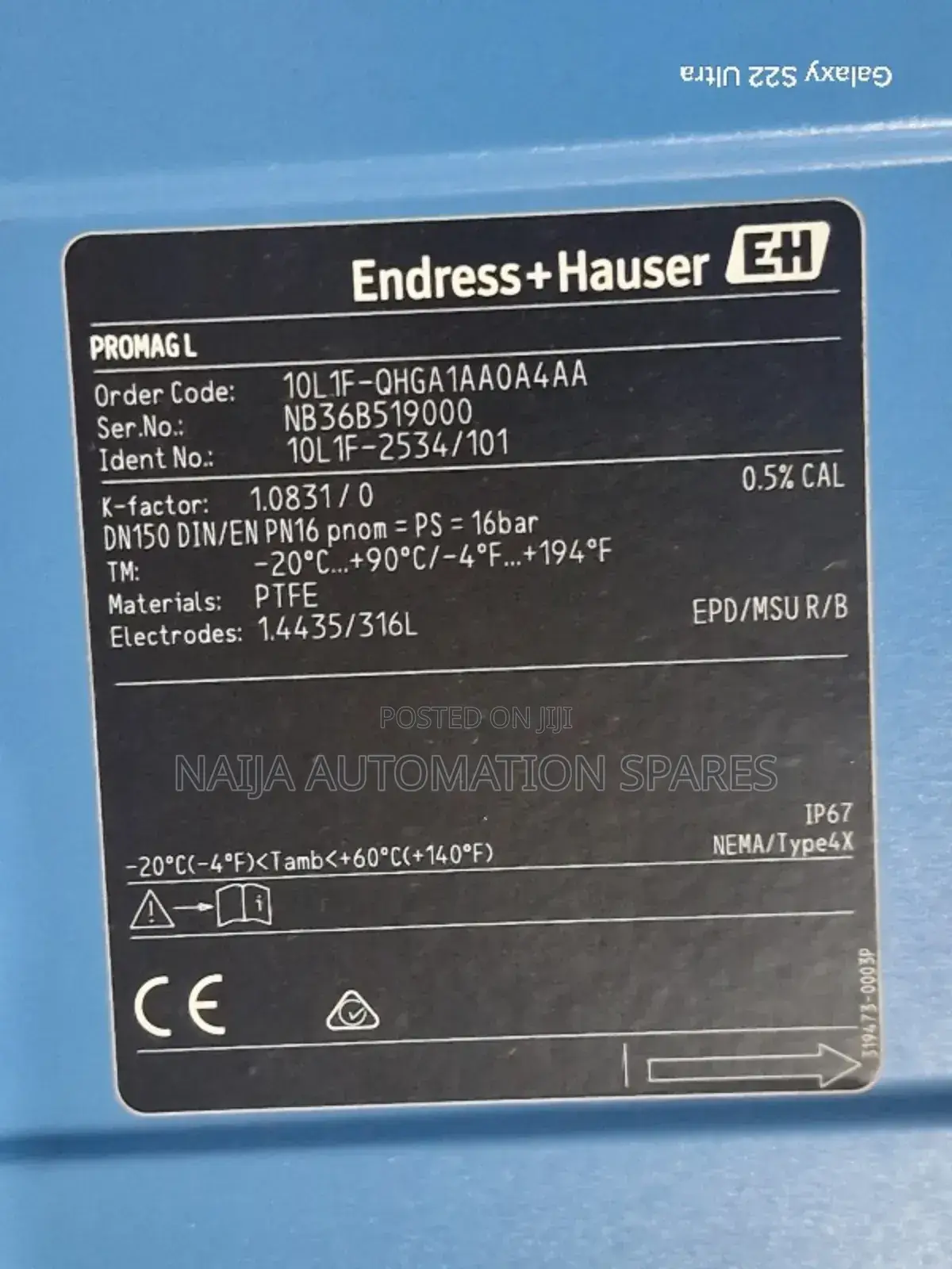 E+H Flowmeter Promag 10l| Dn150 | 10l1f-Qhga1aa0a4aa