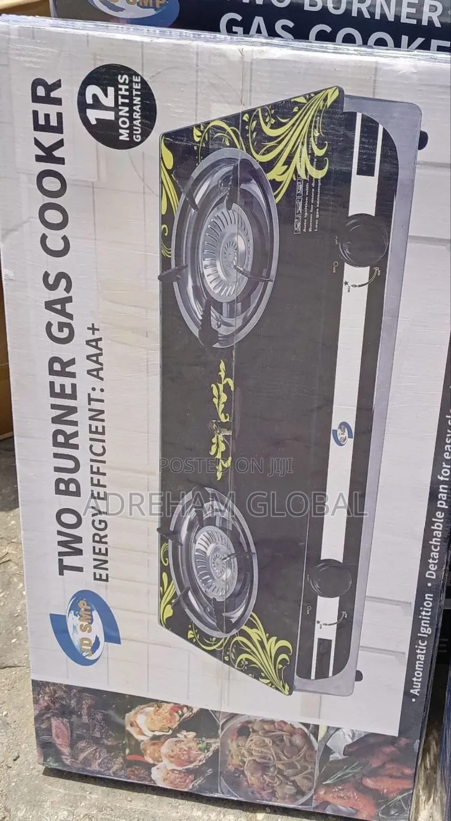 Jd SMP 2 Burner (Glass Top) Auto Ignition Gas Cooker