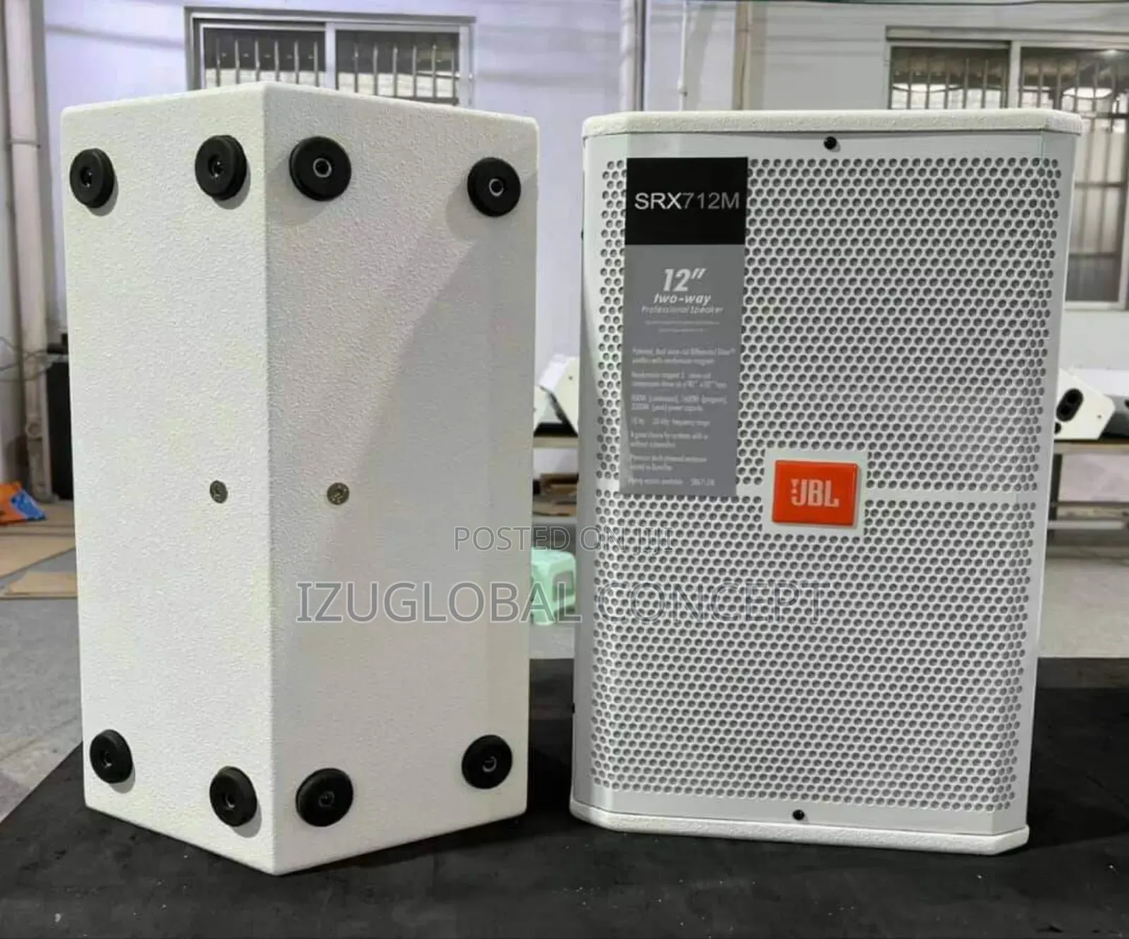JBL White 12 Inches Stage Monitor Speaker: 700w 100% Plywood