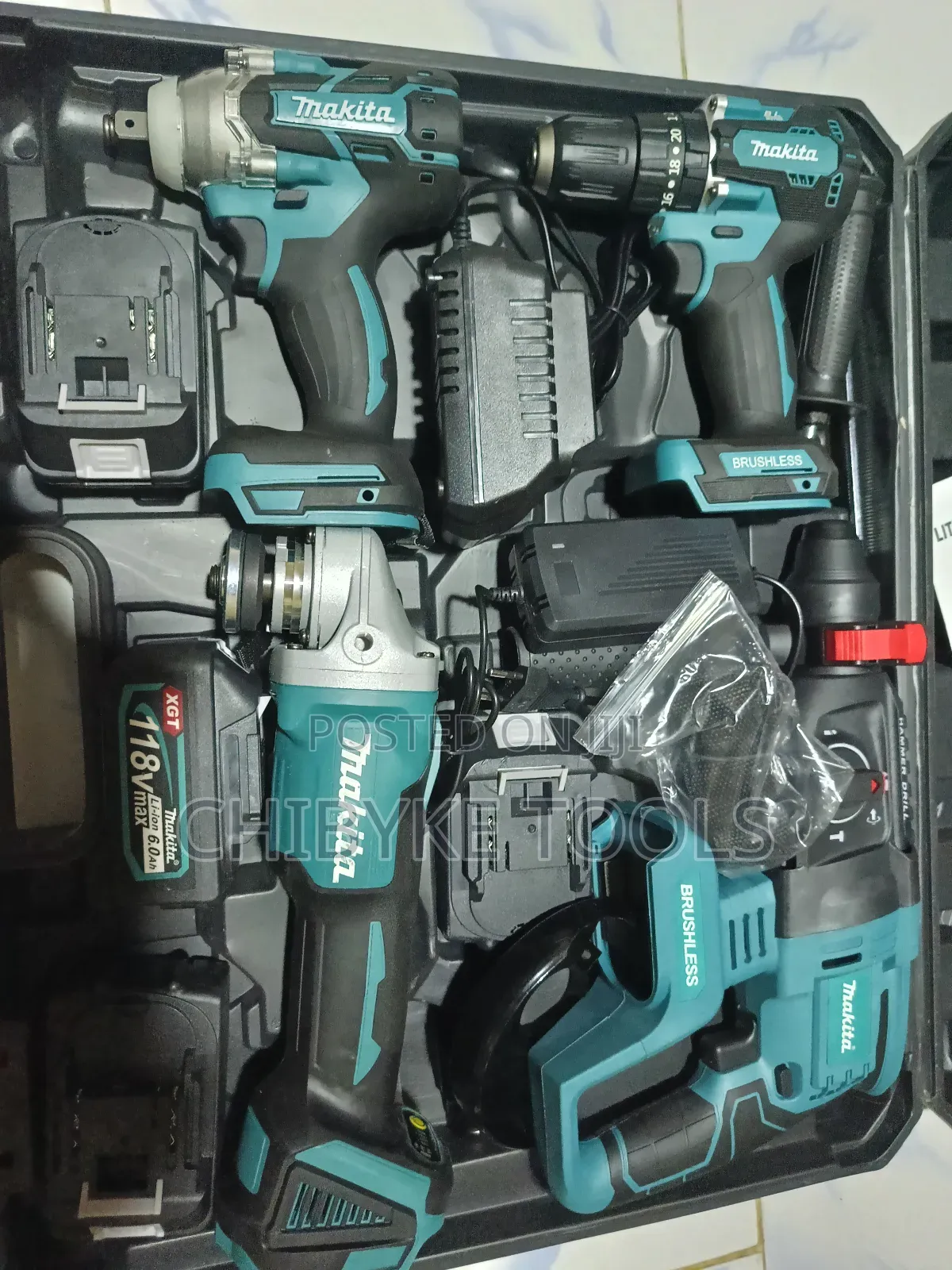 4 in 1 Cordless Combo Machines/ Kits