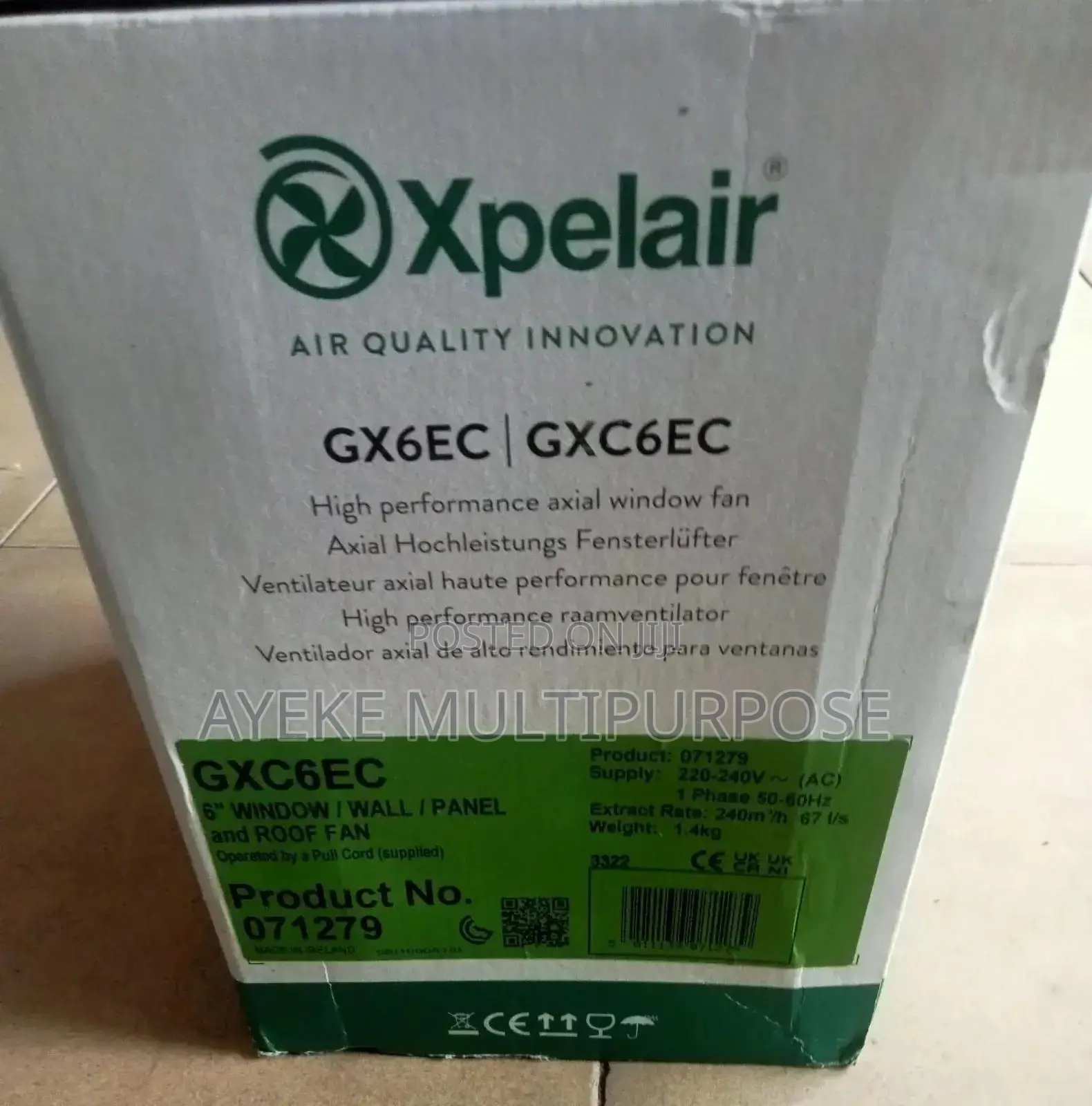 Original 6" Xpelair Extractor Fan