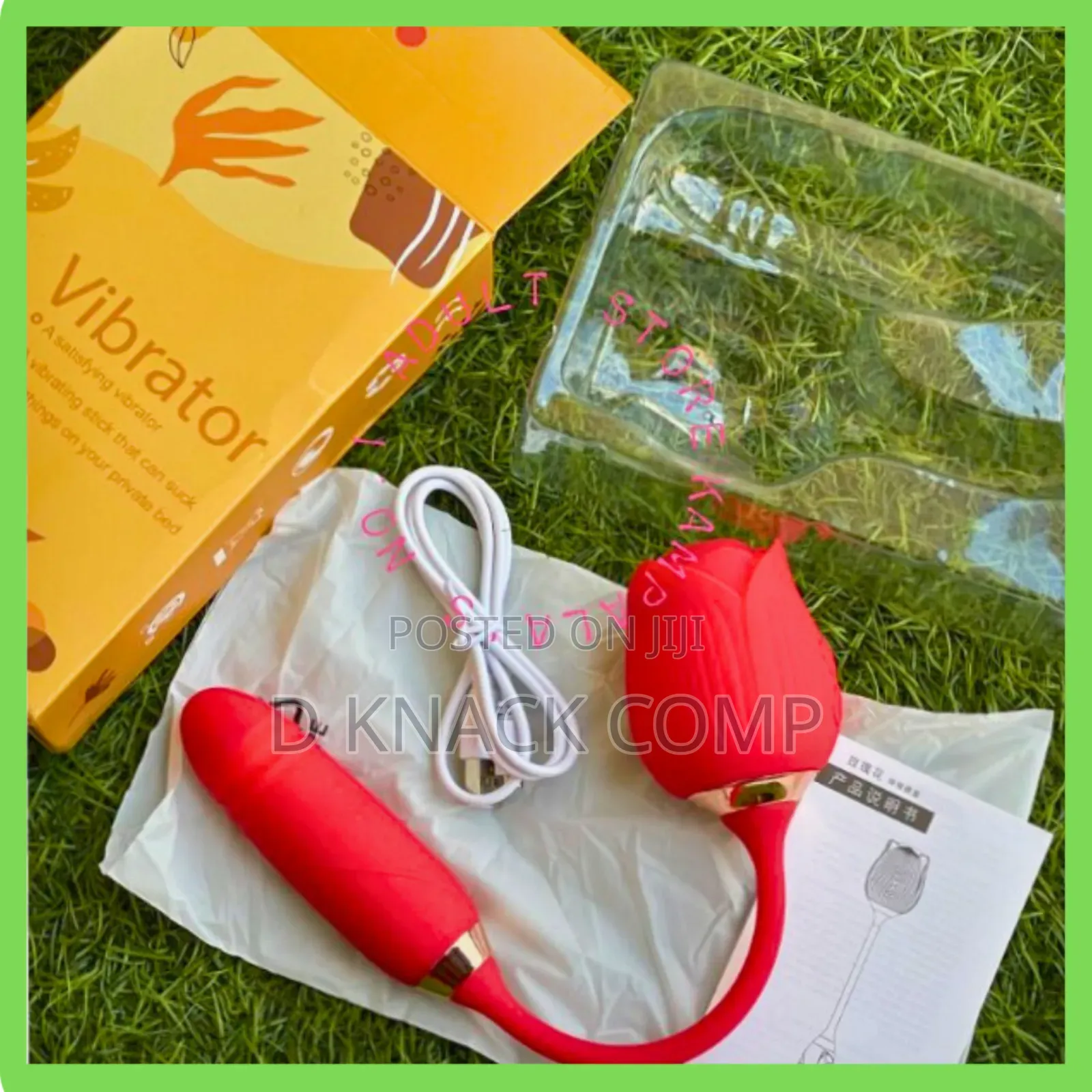 Best Sellers 2 in 1 Rose Rechargeable Thrusting Vibrator Toy