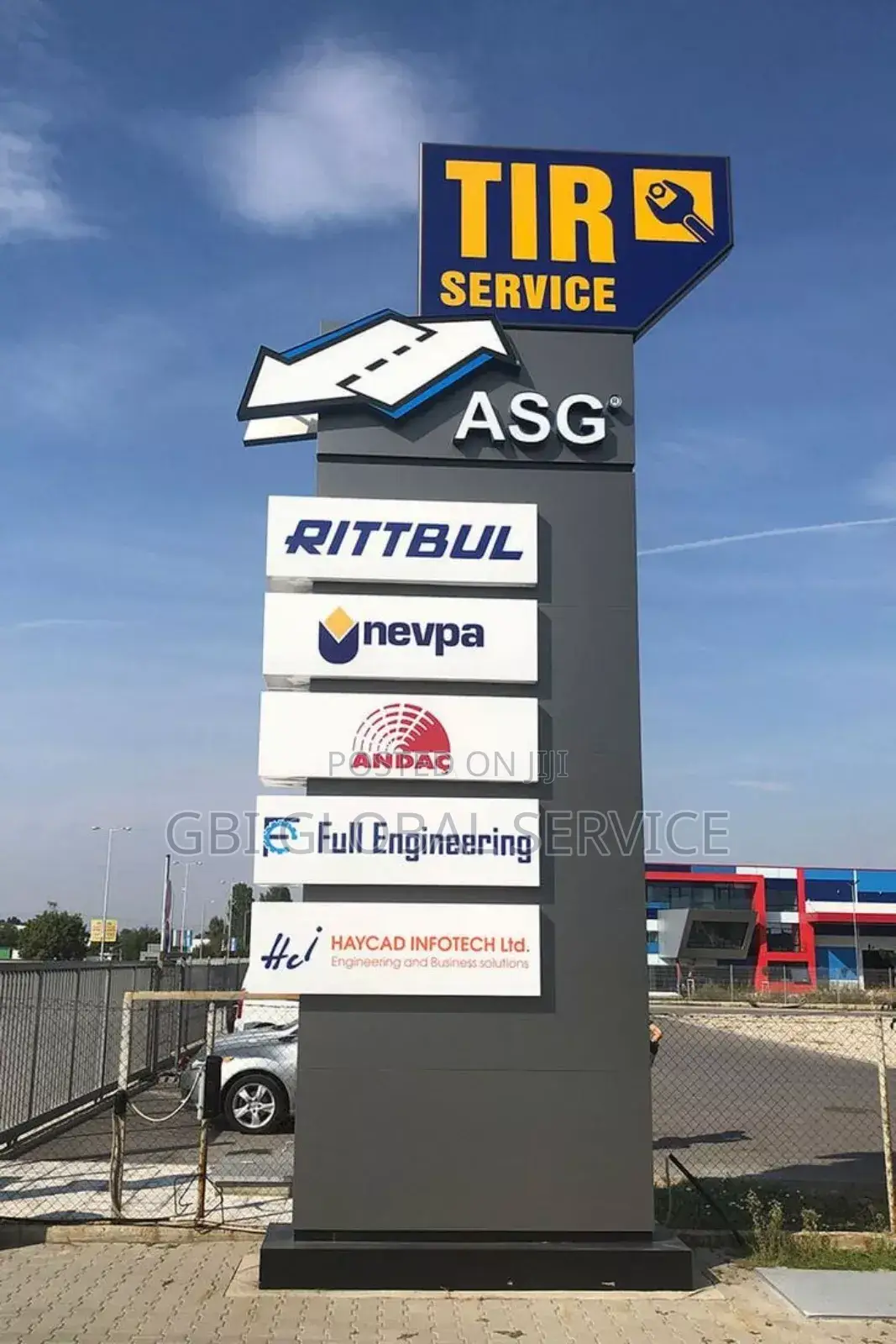 Pylon Sign, Acrylic Lite Sign,