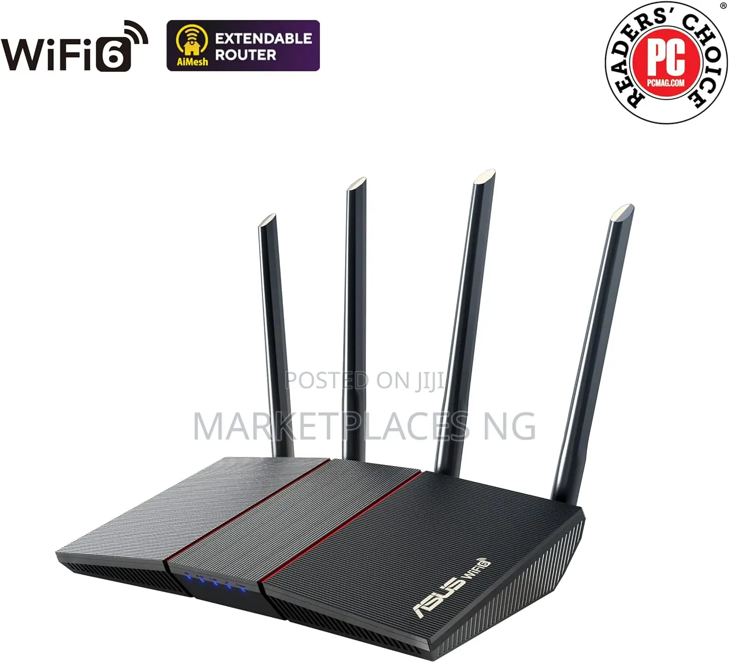 ASUS RT-AX55 AX1800 Dual Band Wifi 6 Gigabit Router