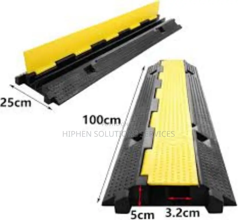 Rubber Speed Bump And Wire Protector For Indoor & Outdoor
