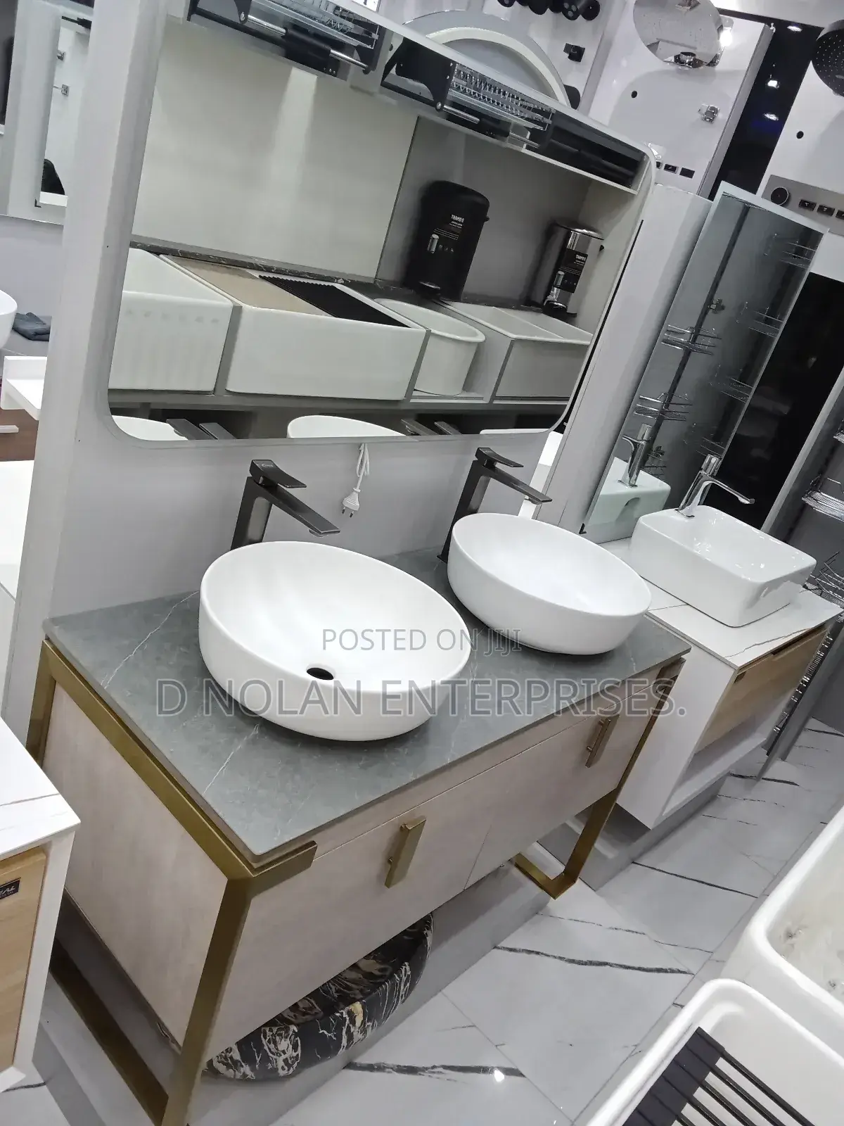 Master Cabinet With Round White Basin