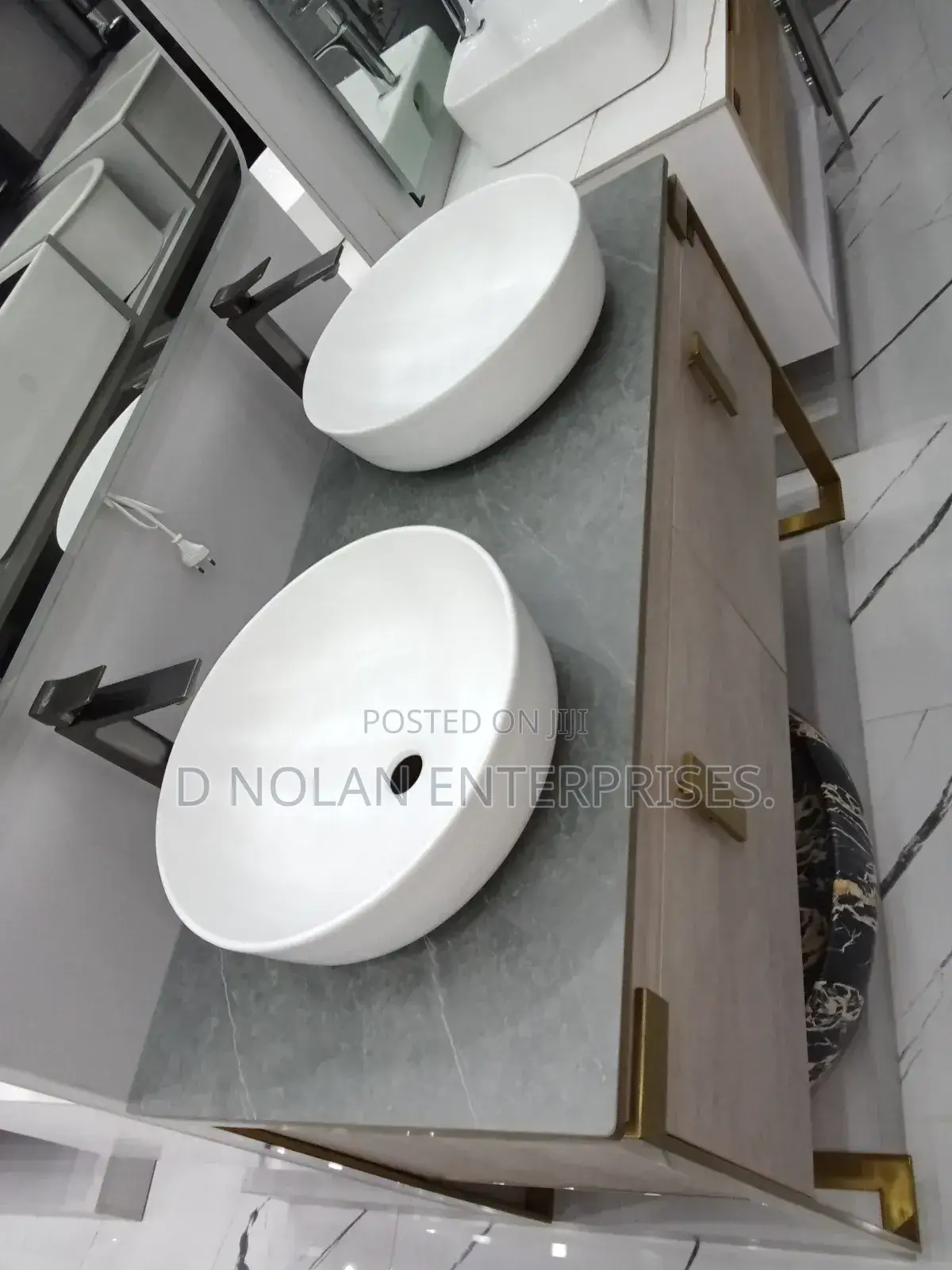 Master Cabinet With Round White Basin